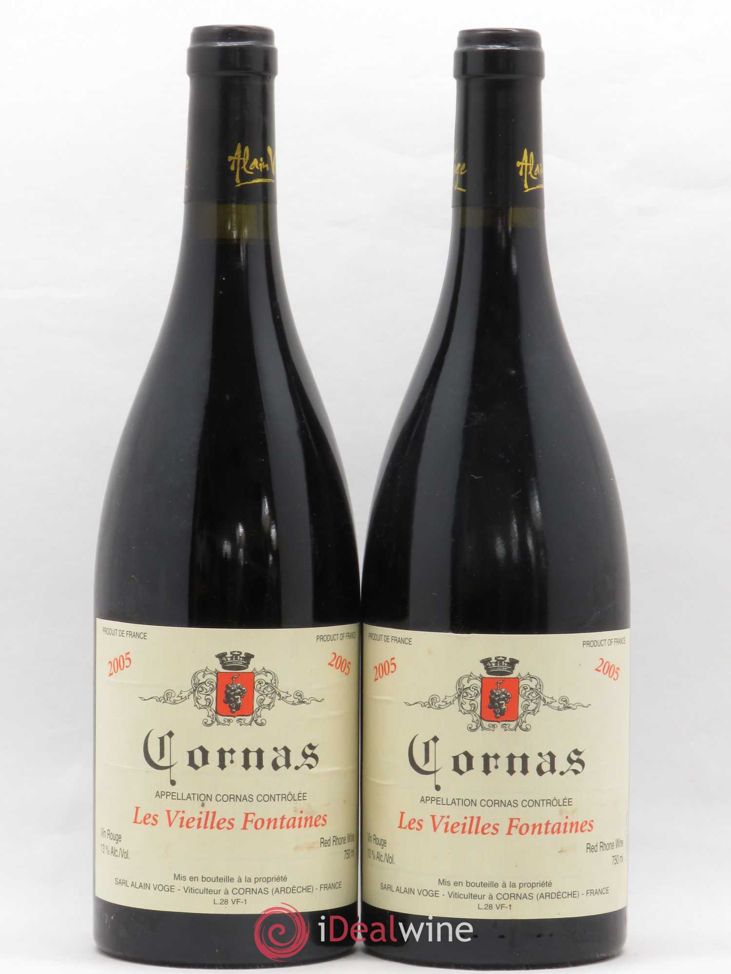 Cornas Les Vieilles Fontaines Alain Voge (Domaine) 2005 - Lot de 2 bouteilles - 0