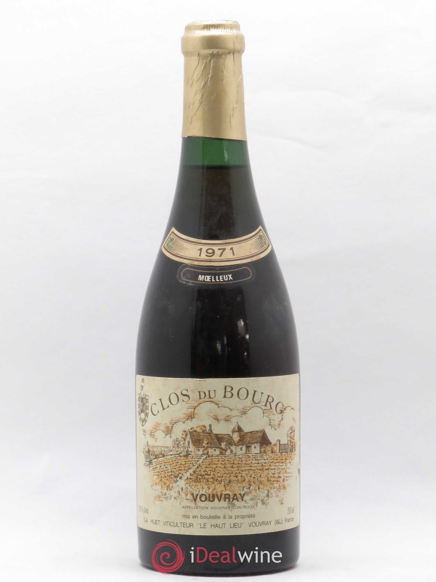 Vouvray Clos du Bourg Moelleux Domaine Huet 1971 - Lot de 1 bouteille - 0