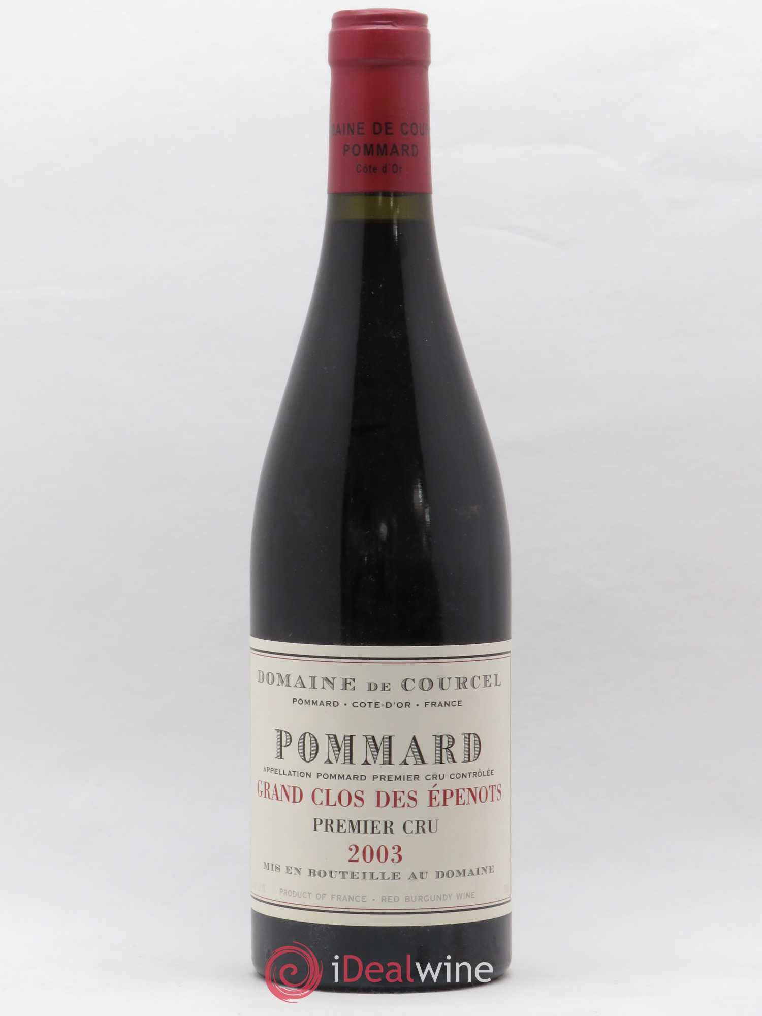 Pommard 1er Cru Grands Clos des Epenots Domaine de Courcel 2003 - Posten von 1 Flasche - 0