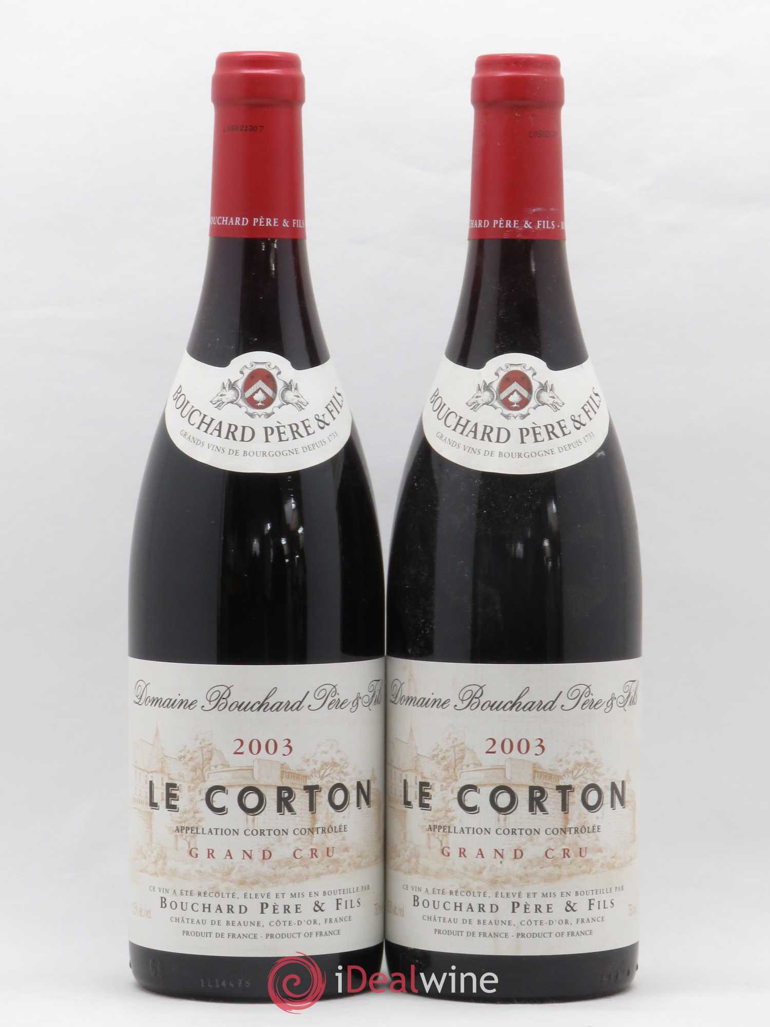 Corton Grand Cru Le Corton Bouchard Père & Fils 2003 - Lot de 2 bouteilles - 0