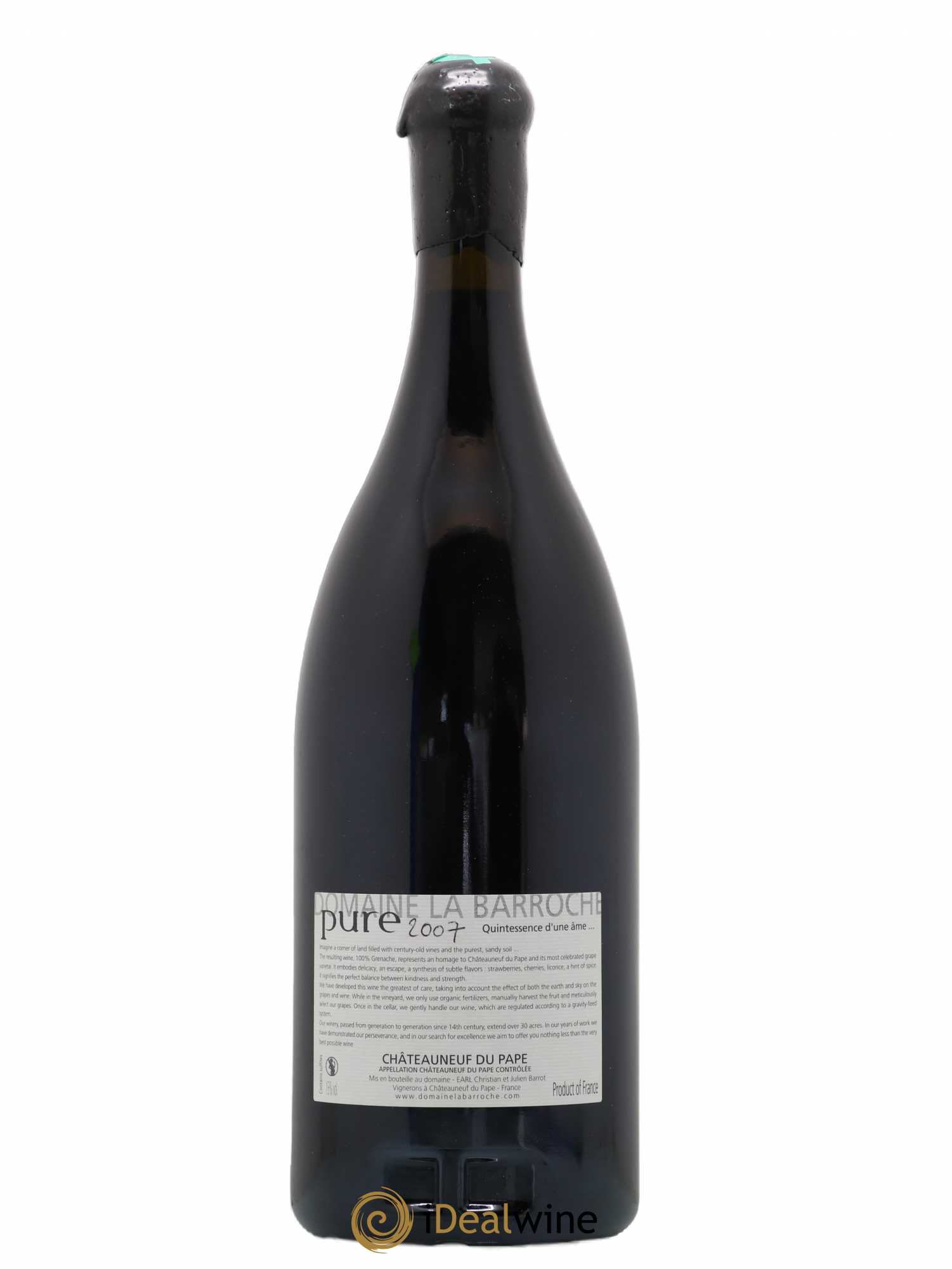 Châteauneuf-du-Pape Cuvée Pure Domaine La Barroche 2007 - Lot de 1 magnum - 1
