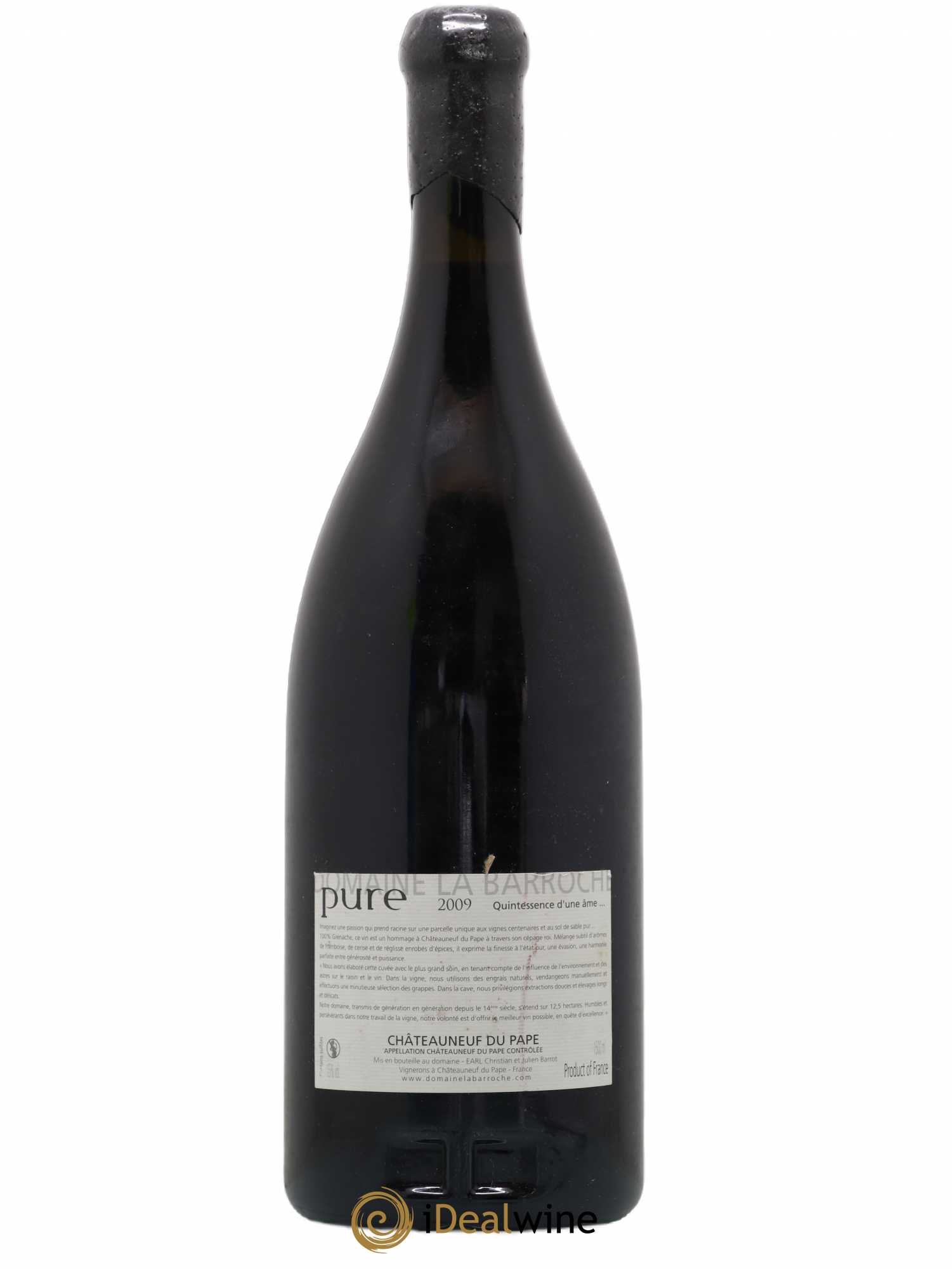 Châteauneuf-du-Pape Cuvée Pure Domaine La Barroche 2009 - Lot de 1 magnum - 1