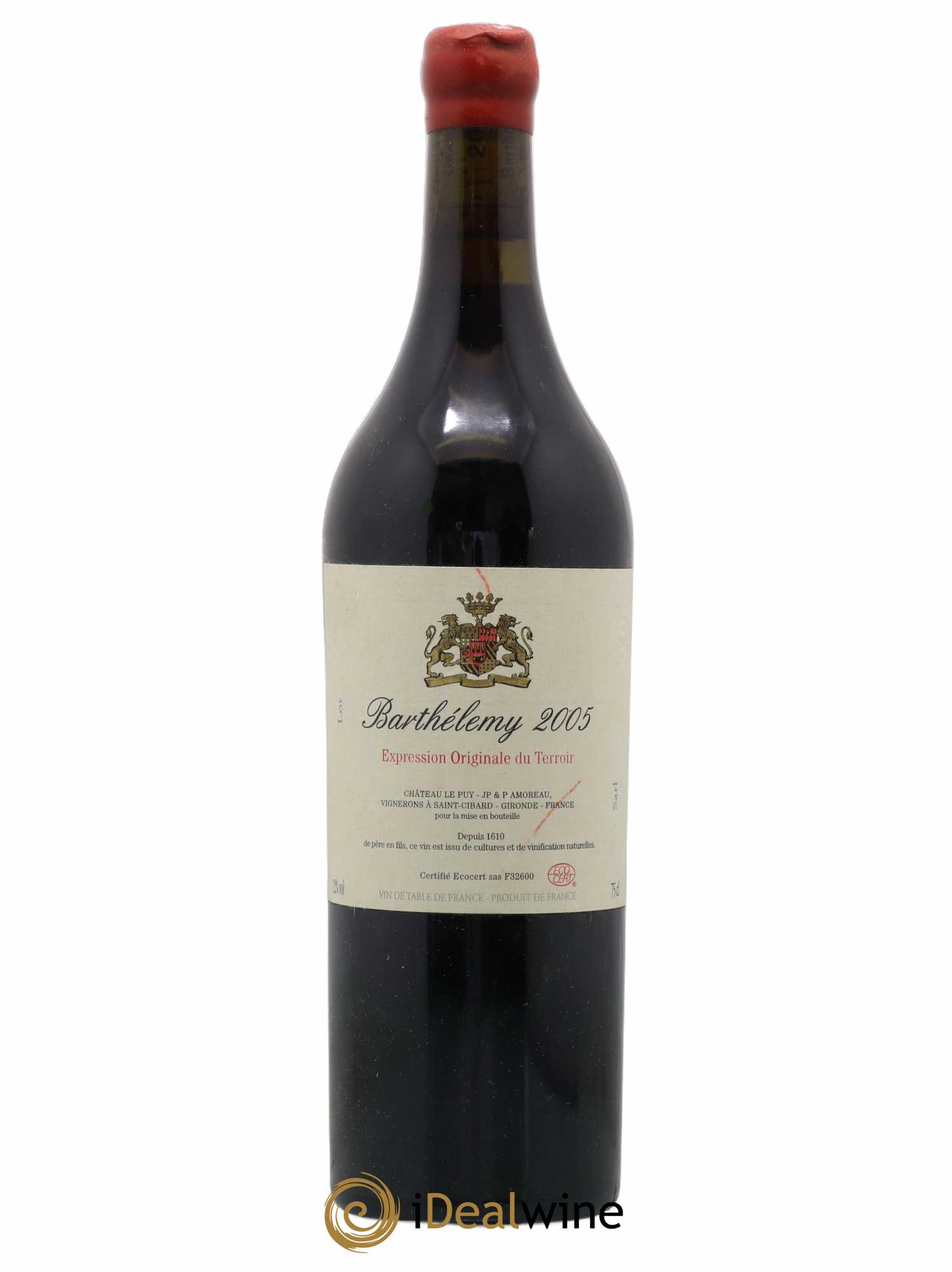 Le Puy - Cuvée Barthélemy 2005 - Lot de 1 bouteille - 0