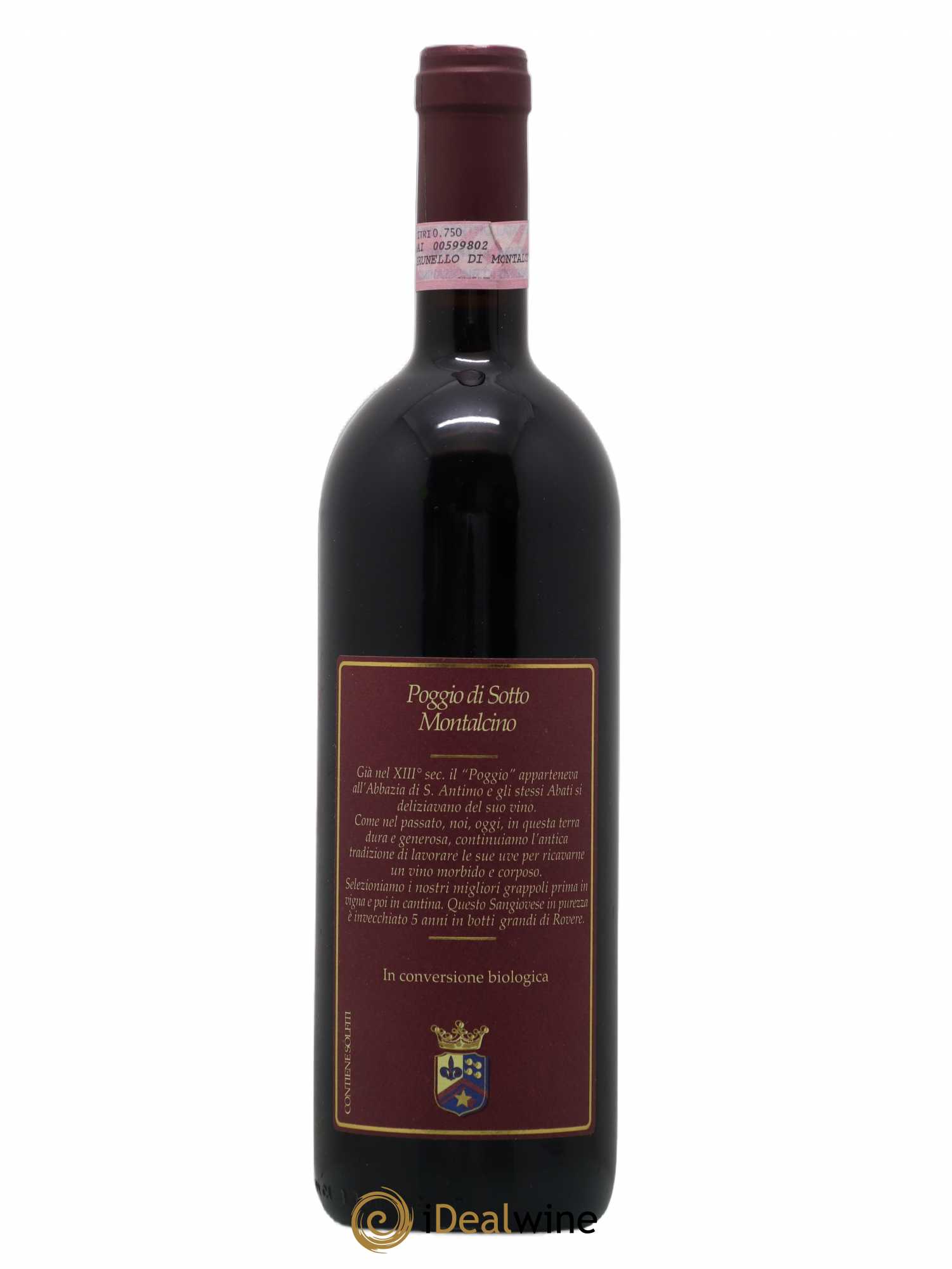 Brunello di Montalcino DOCG Poggio di Sotto 2004 - Lot de 1 bouteille - 1