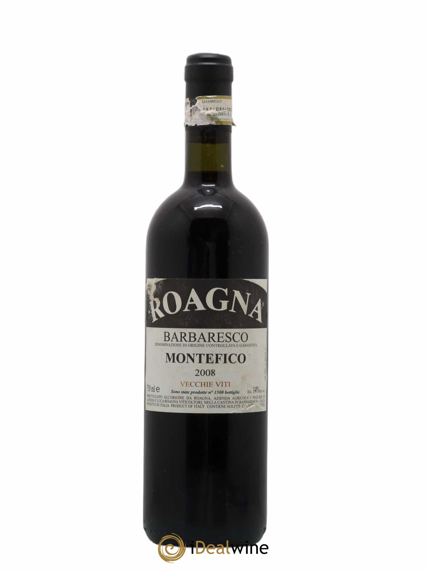 Barbaresco DOCG Montefico Vecchie Viti Roagna Vigne Vecchie 2008 - Lot de 1 bouteille - 0