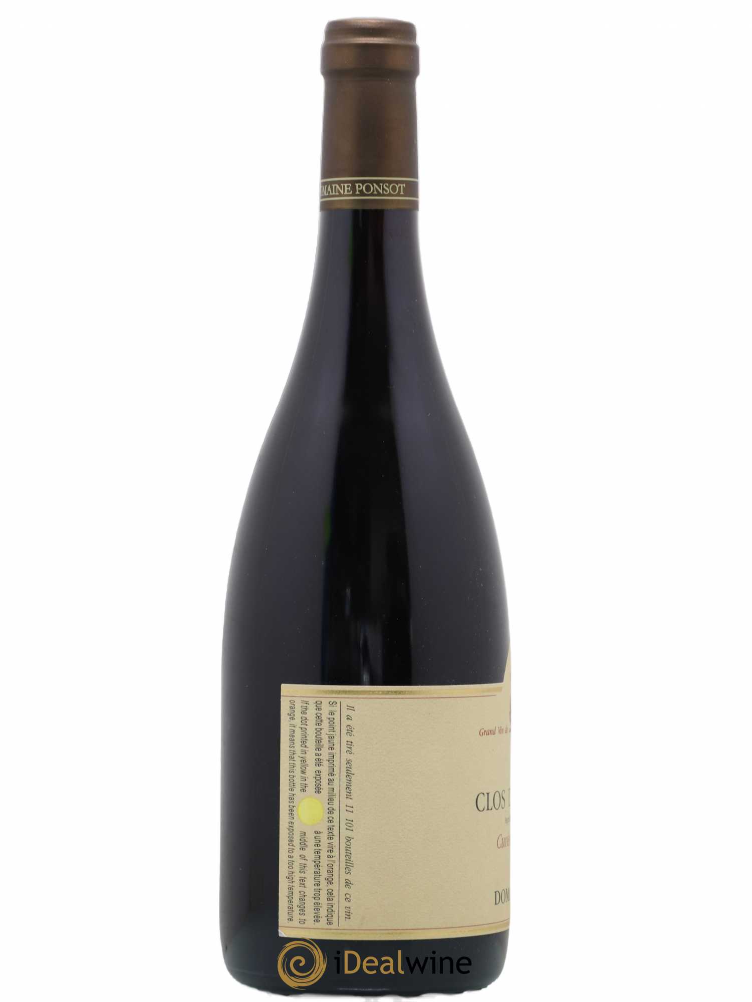 Clos de la Roche Grand Cru Vieilles Vignes Ponsot (Domaine) 2008 - Lot de 1 bouteille - 1