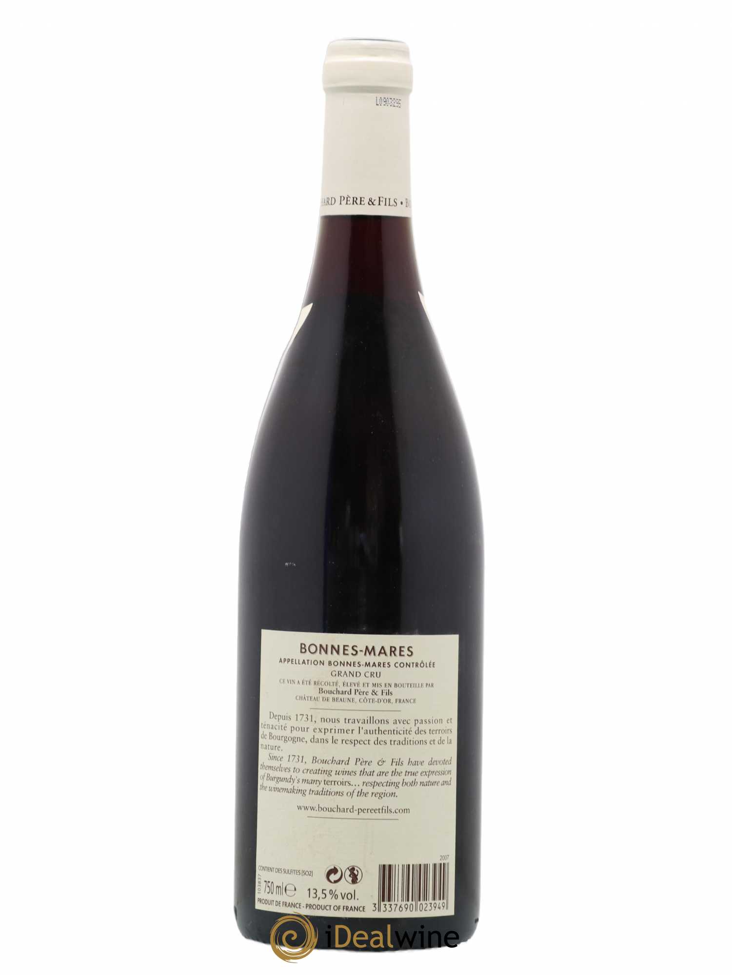 Bonnes-Mares Grand Cru Bouchard Père & Fils 2007 - Lot de 1 bouteille - 1