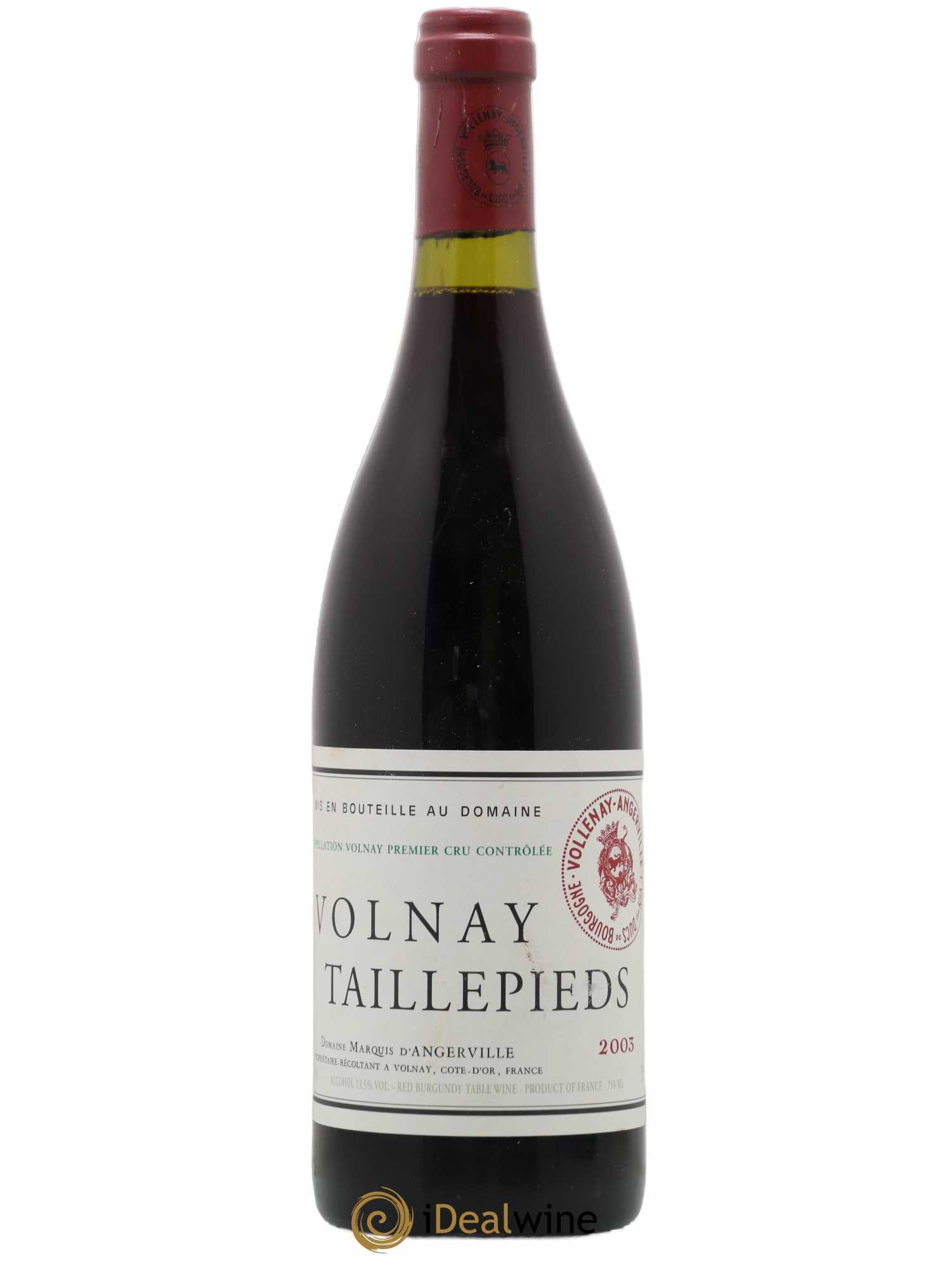 Volnay 1er Cru Taillepieds Marquis d'Angerville (Domaine) 2003 - Posten von 1 Flasche - 0