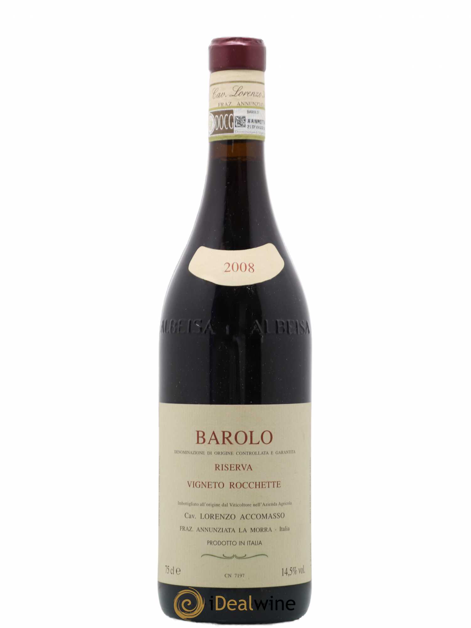 Barolo DOCG Riserva Vigneto Rocchette Lorenzo Accomasso 2008 - Posten von 1 Flasche - 0