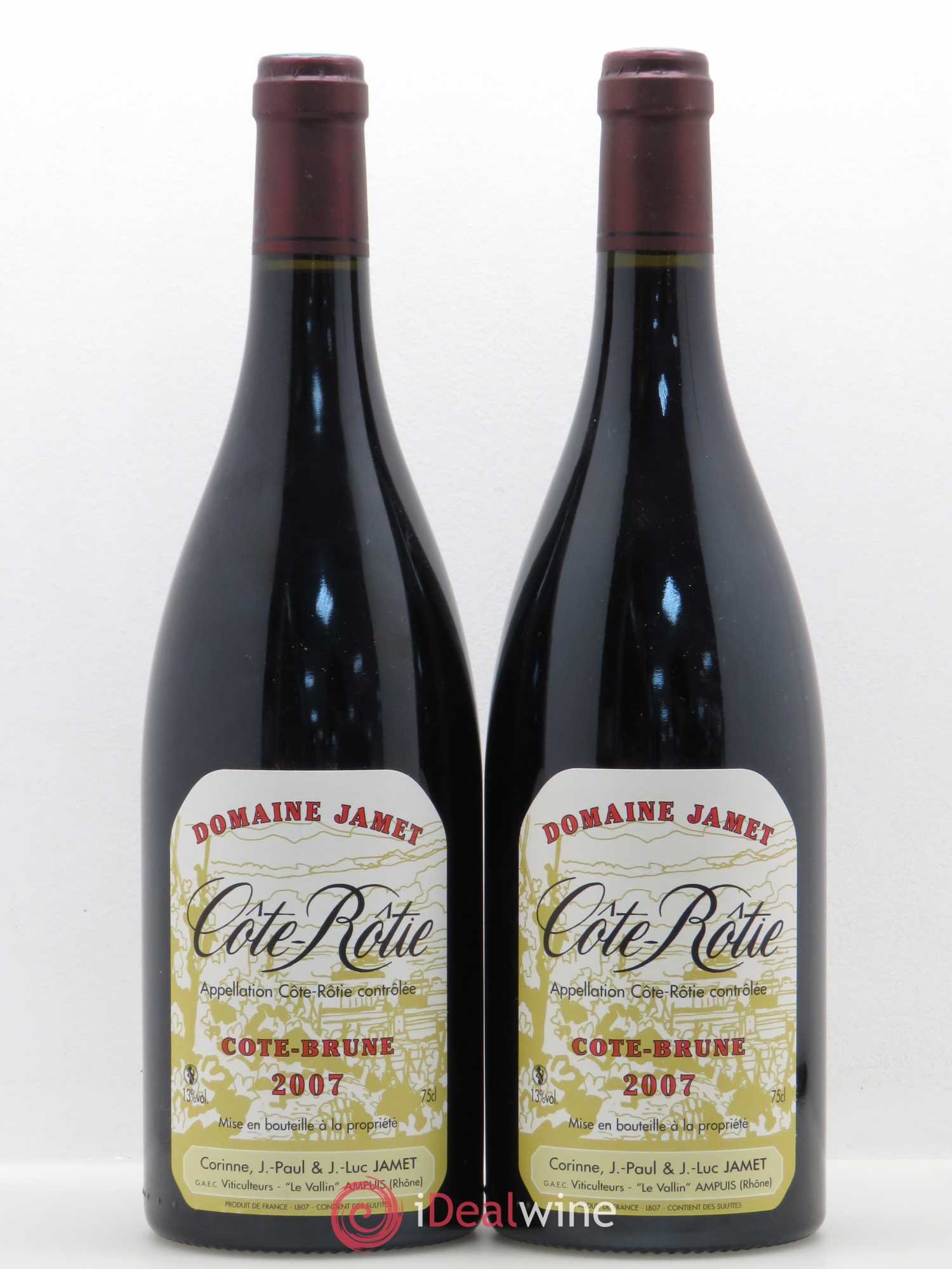 Côte-Rôtie Côte Brune Jamet (Domaine) 2007 - Lot de 2 bouteilles - 0
