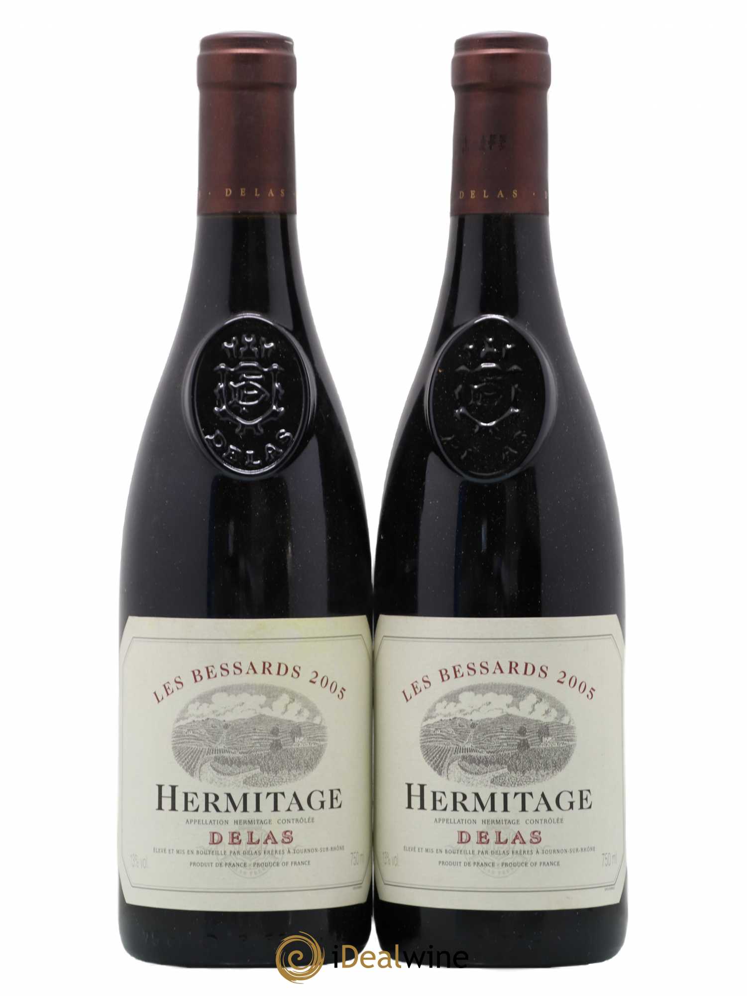 Hermitage Les Bessards Delas Frères 2005 - Lot de 2 bouteilles - 0