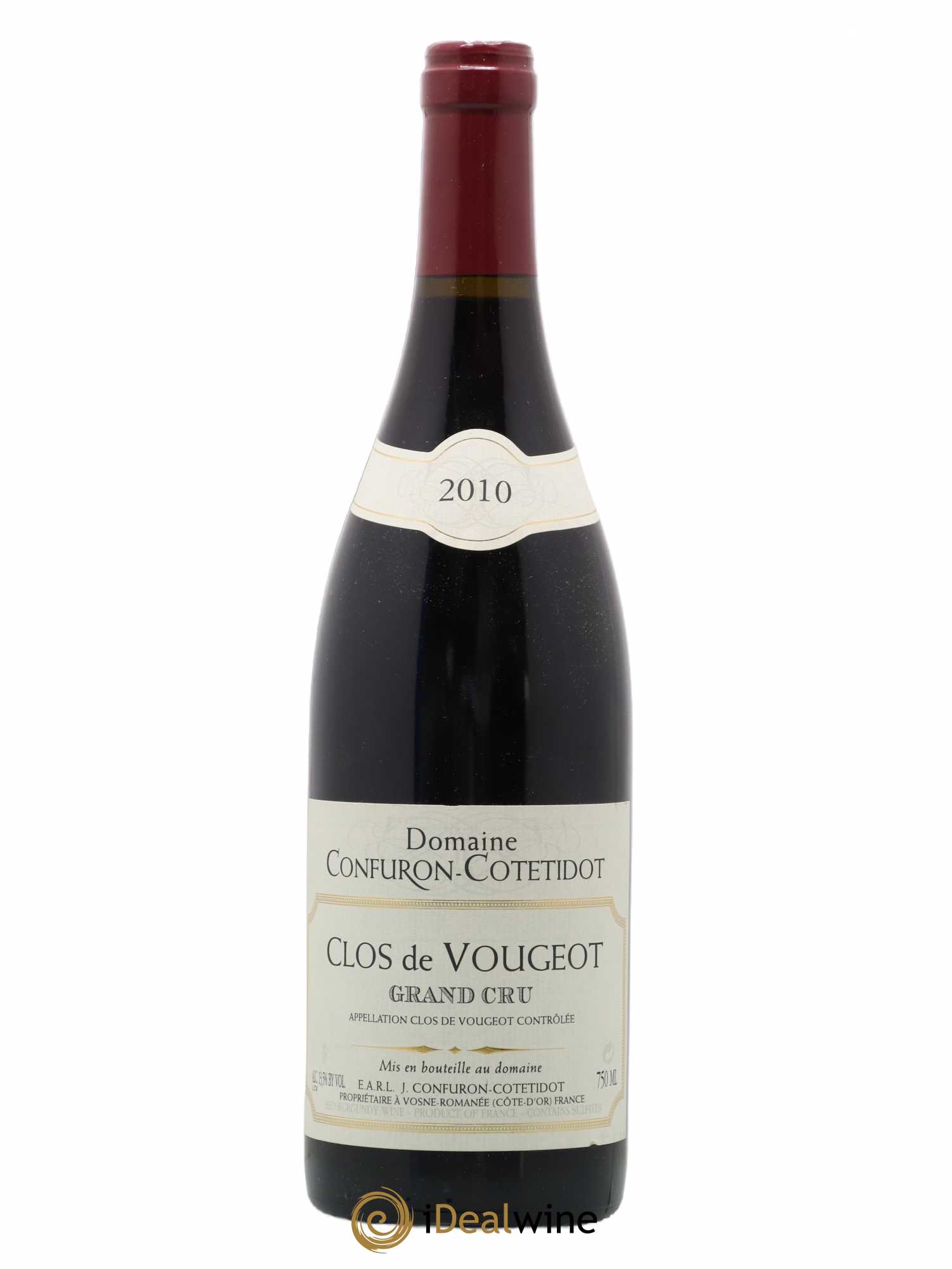 Clos de Vougeot Grand Cru Confuron-Cotetidot 2010 - Lot de 1 bouteille - 0