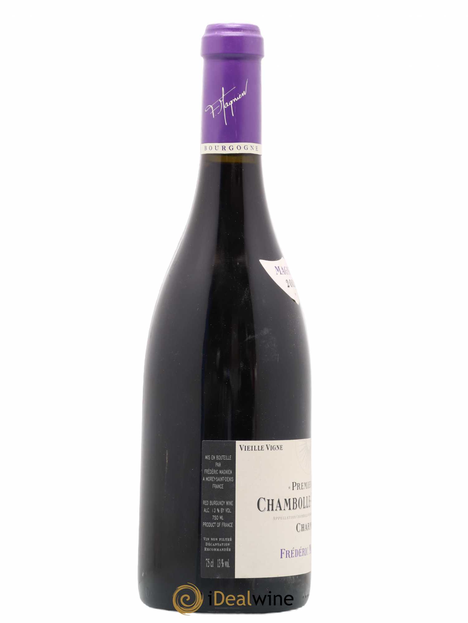 Chambolle-Musigny 1er Cru Les Charmes Vieilles vignes Frédéric Magnien 2002 - Lot de 1 bouteille - 1