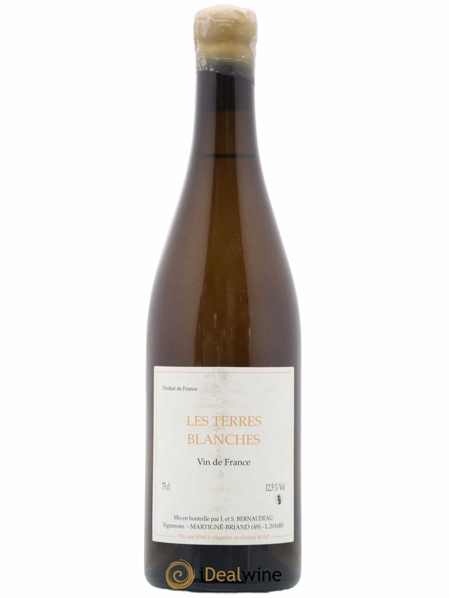 Vin de France Les Terres Blanches Stéphane Bernaudeau 2016 - Lot de 1 bouteille - 0