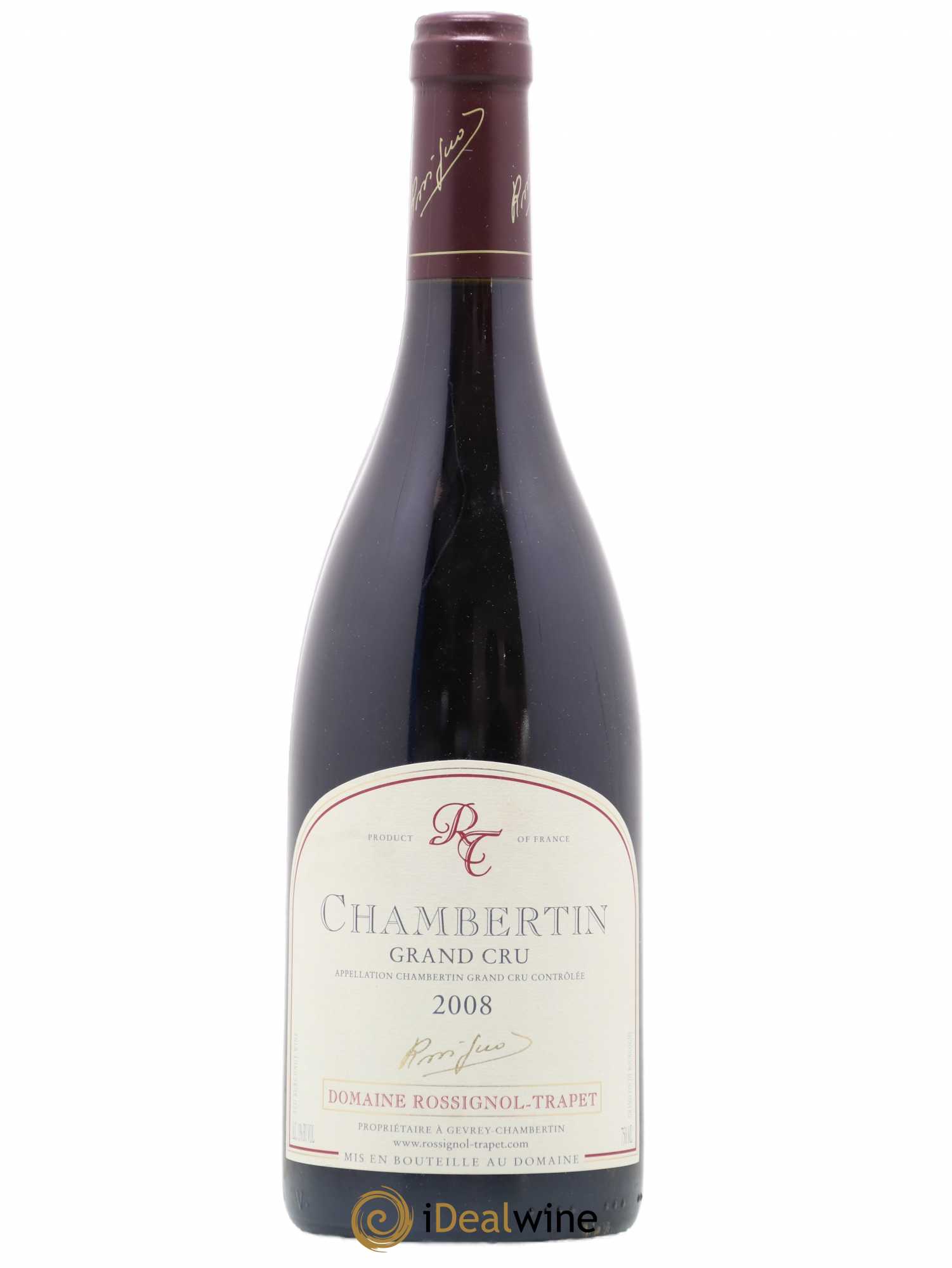 Chambertin Grand Cru Rossignol-Trapet (Domaine) 2008 - Lot de 1 bouteille - 0