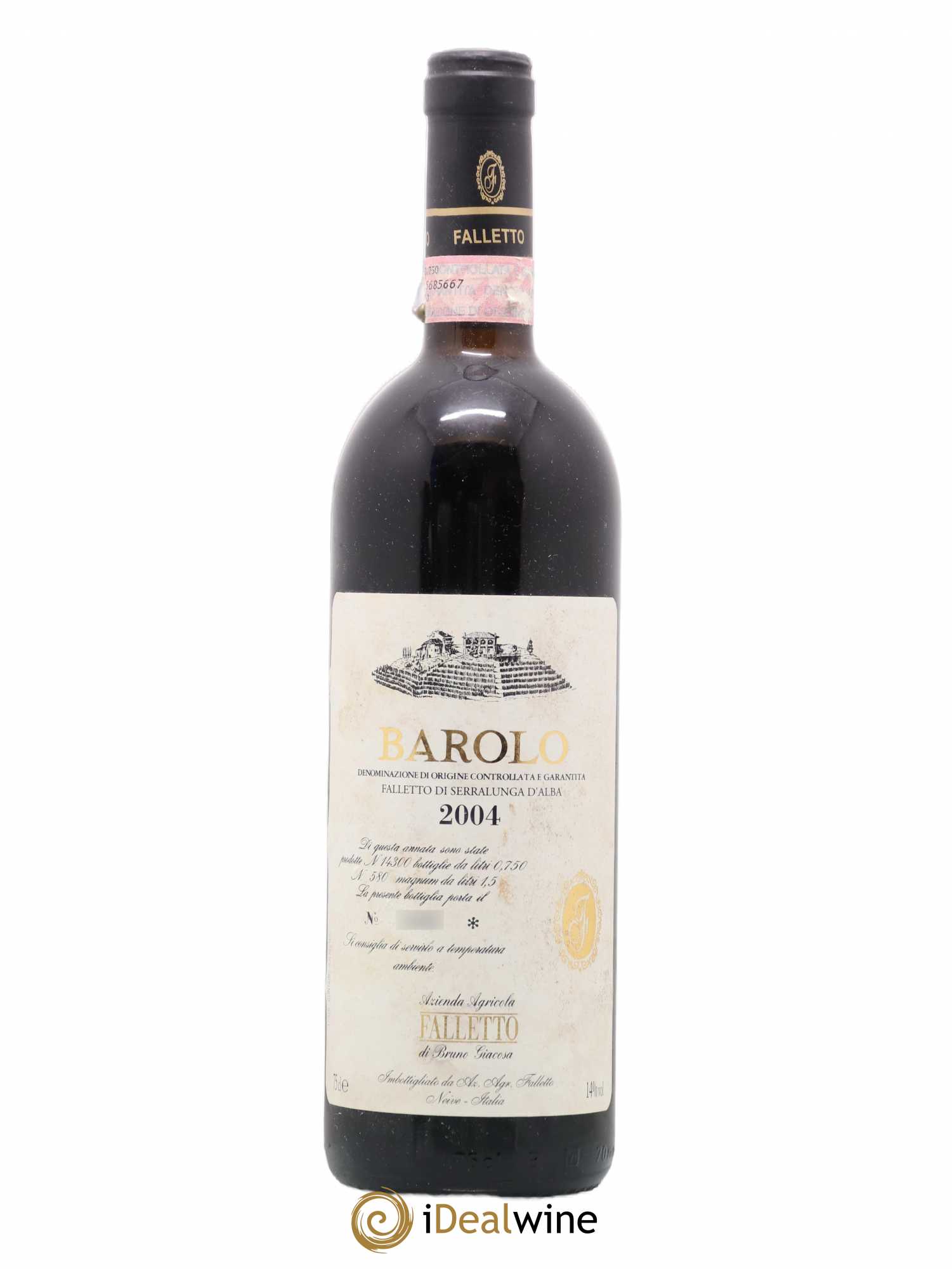 Barolo DOCG Falletto di Serralunga d'Alba Falletto - Bruno Giacosa 2004 - Lot de 1 bouteille - 0