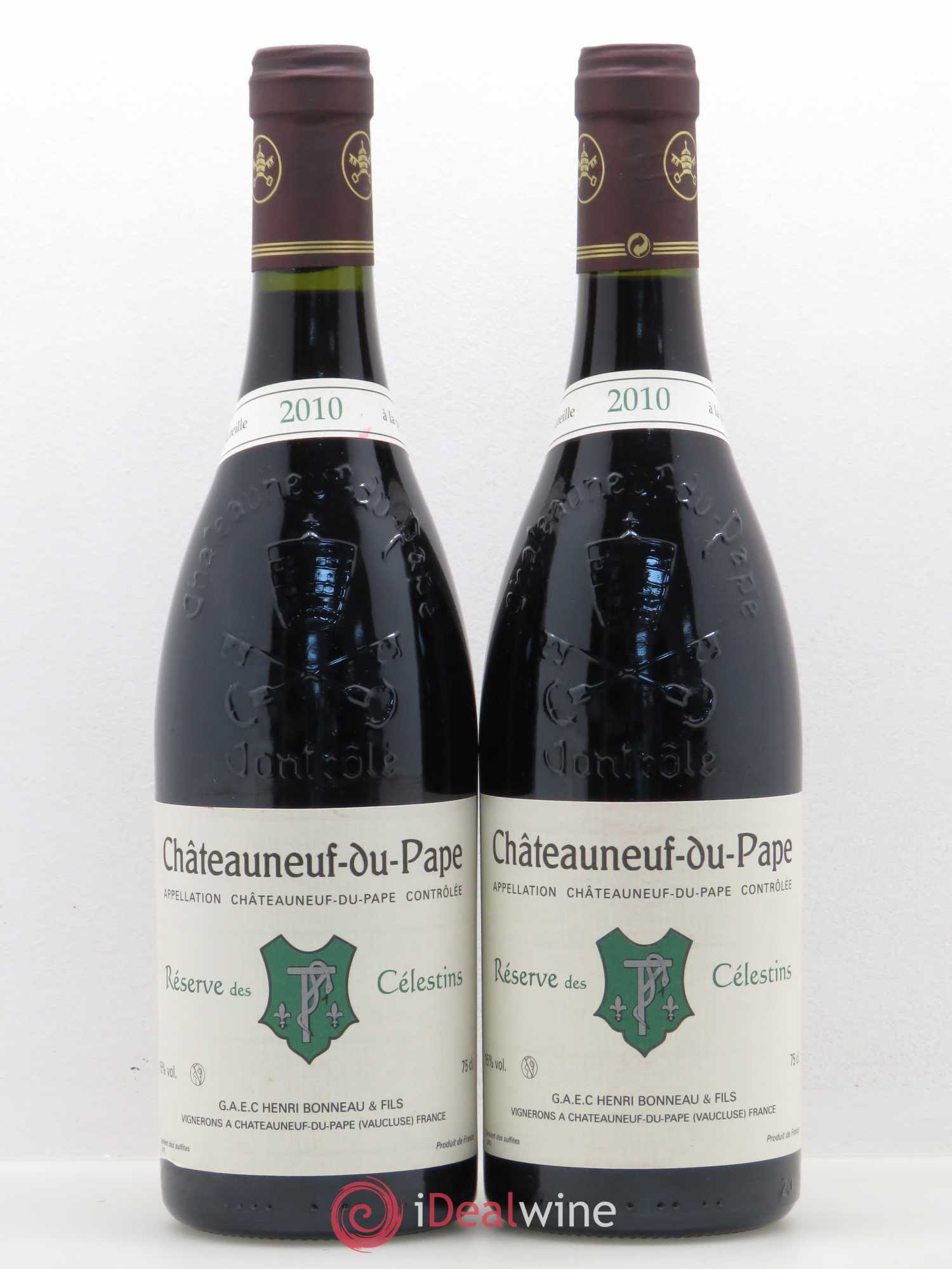 Châteauneuf-du-Pape Réserve des Célestins Henri Bonneau & Fils 2010 - Lot de 2 bouteilles - 0
