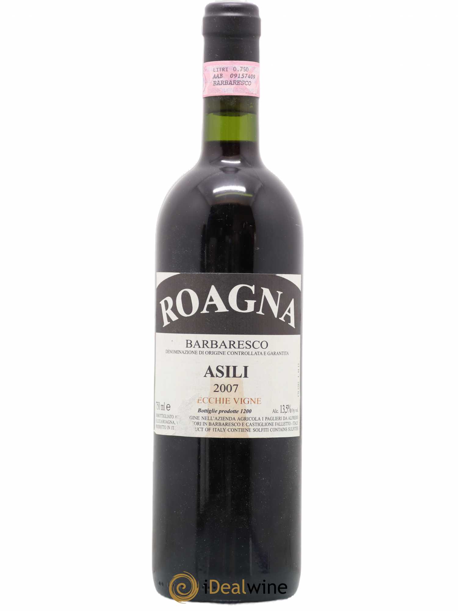 Barbaresco DOCG Asili Vecchie Viti Roagna 2007 - Lot de 1 bouteille - 0