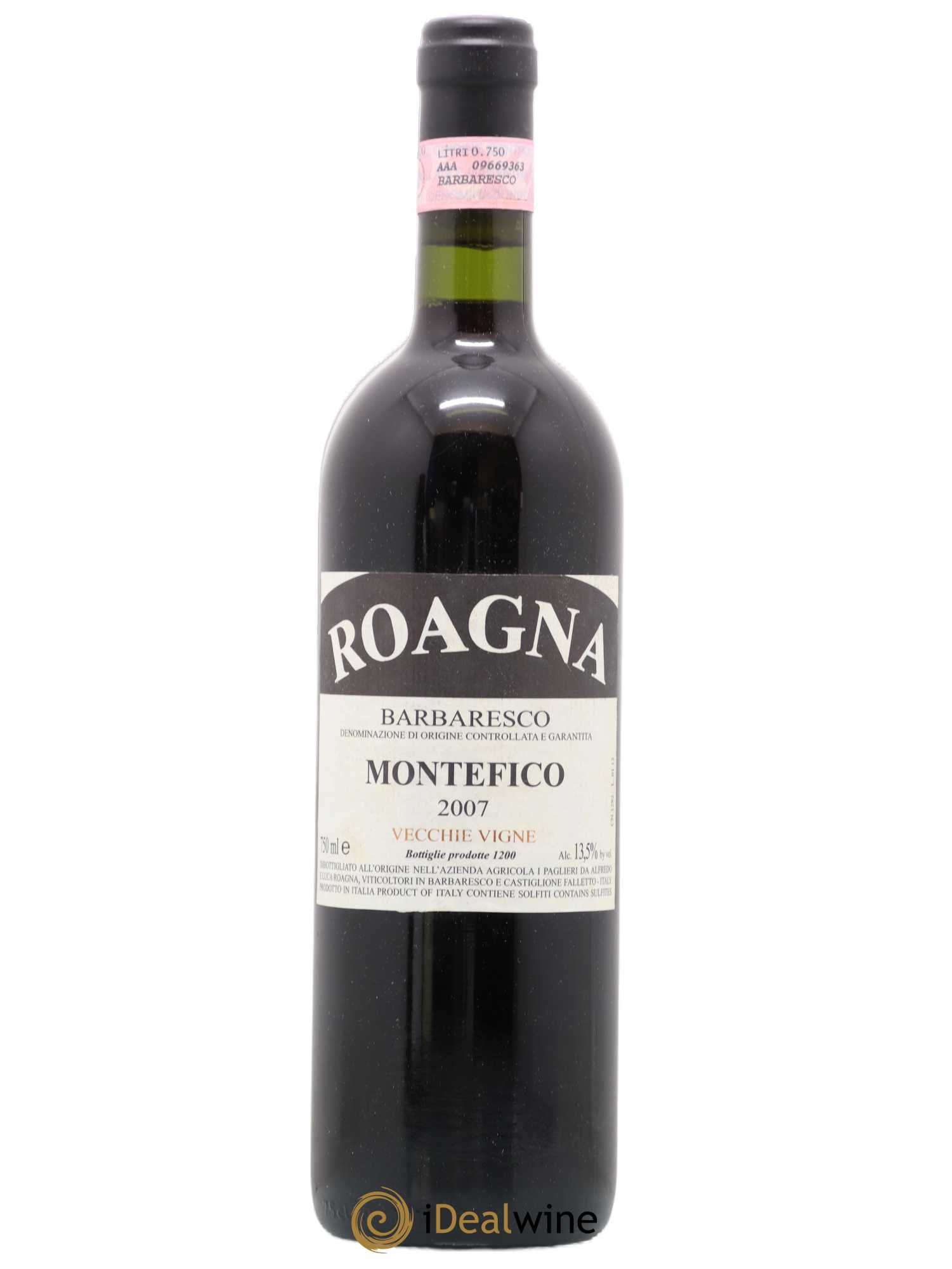 Barbaresco DOCG Montefico Vecchie Viti Roagna Vigne Vecchie 2007 - Lot de 1 bouteille - 0