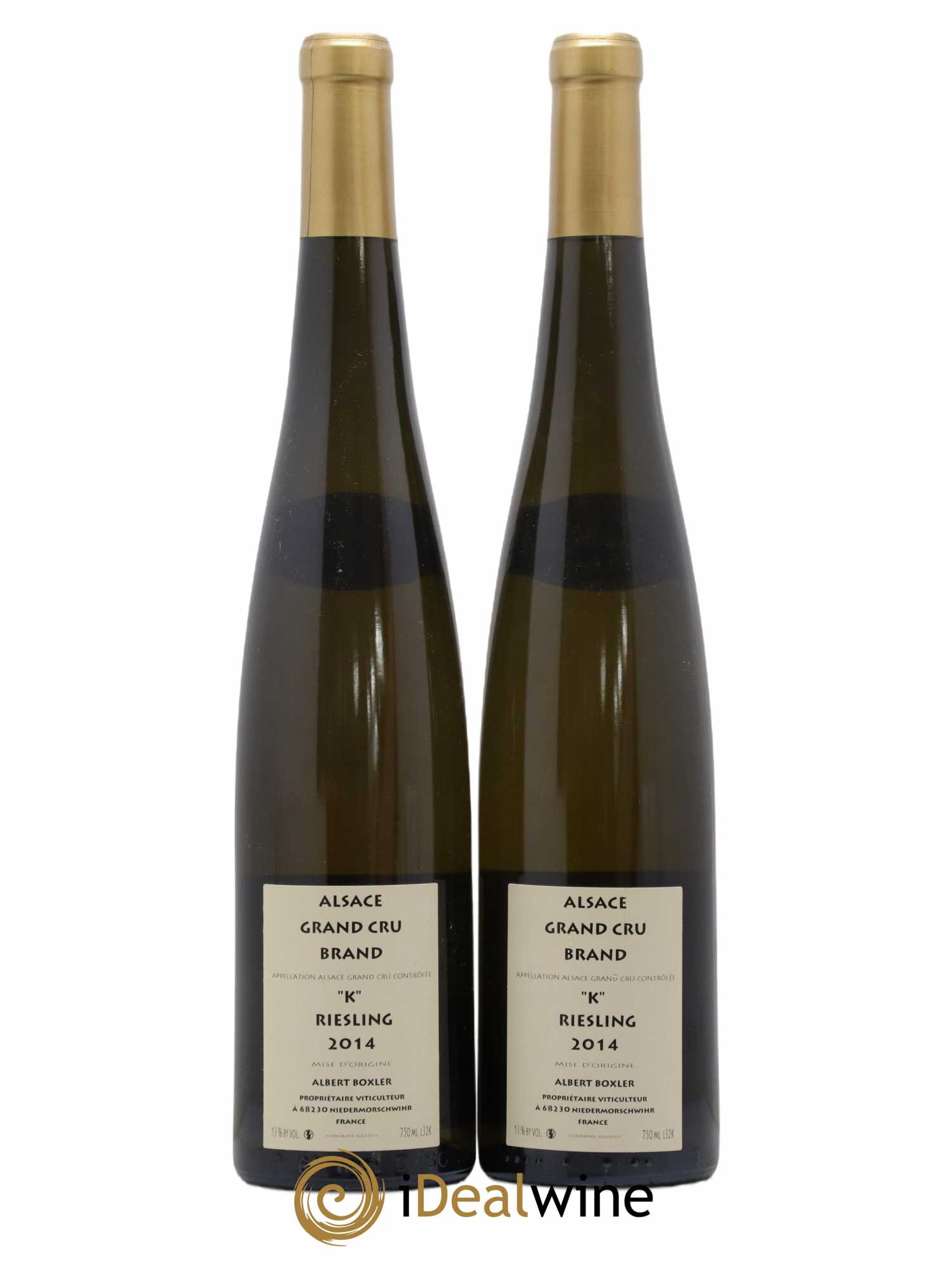 Alsace Riesling Grand Cru Brand K Albert Boxler 2014 - Lot de 2 bouteilles - 1