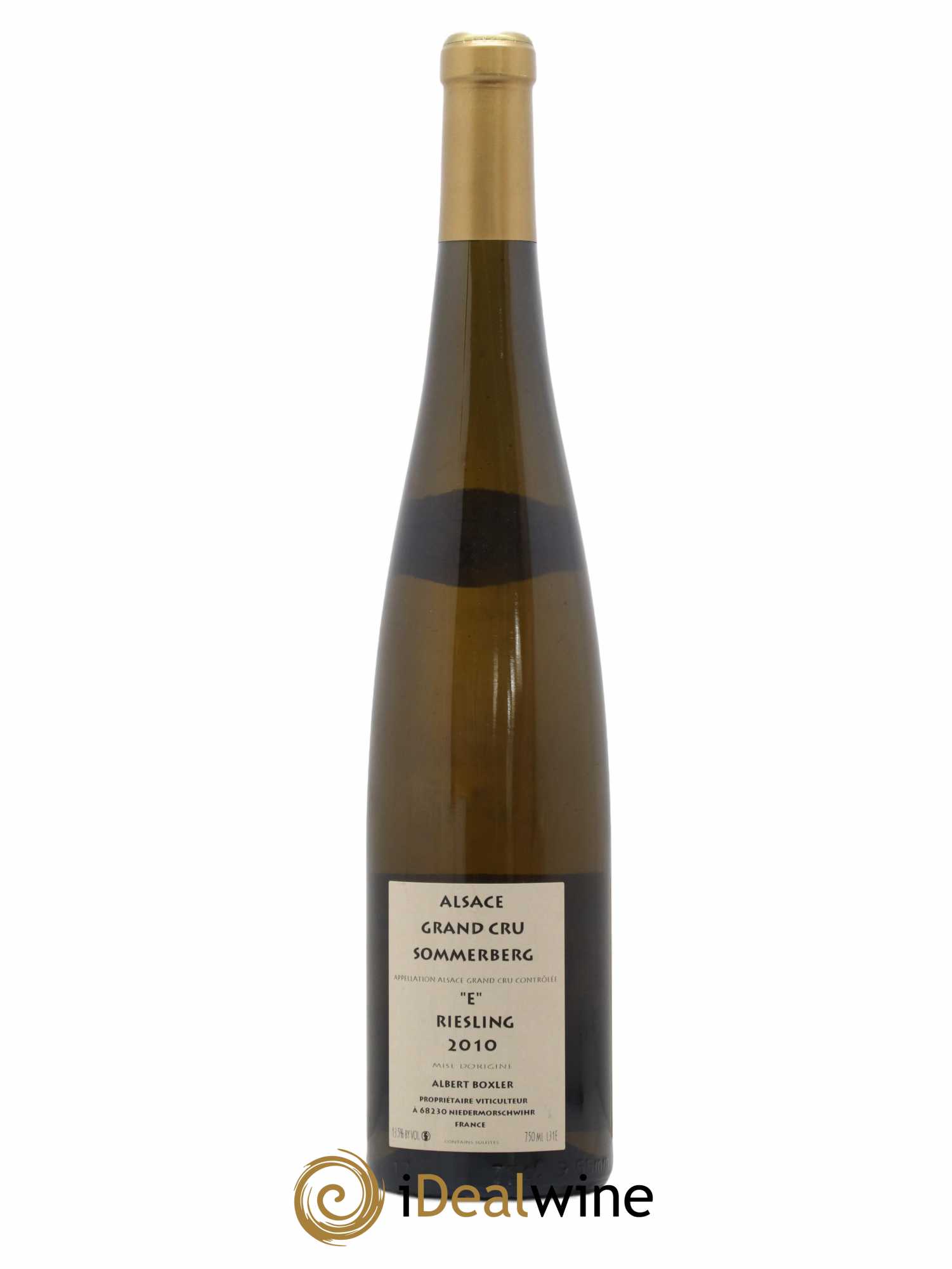Alsace Riesling Grand Cru Sommerberg Albert Boxler cuvée E 2010 - Lot de 1 bouteille - 1