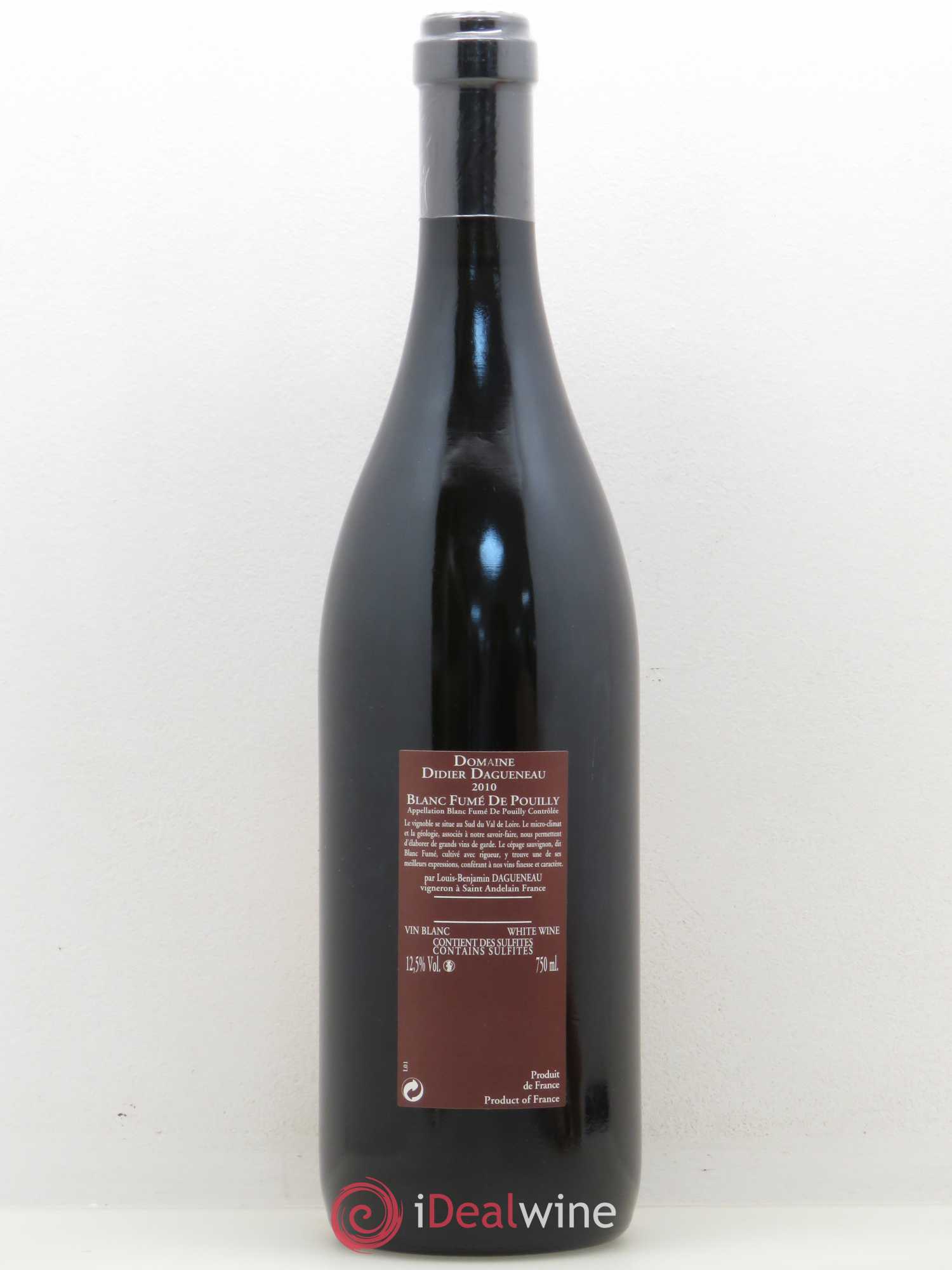 Vin de France (anciennement Pouilly-Fumé) Pur Sang Dagueneau (Domaine Didier - Louis-Benjamin) 2010 - Lot de 1 bouteille - 1