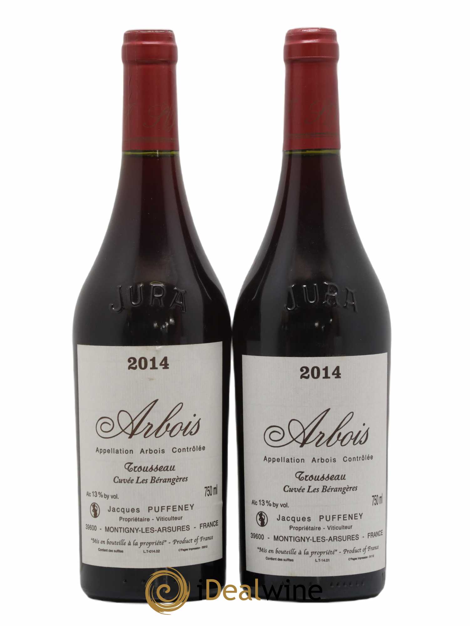Arbois Trousseau Cuvée Les Bérangères Jacques Puffeney 2014 - Lot de 2 bouteilles - 0