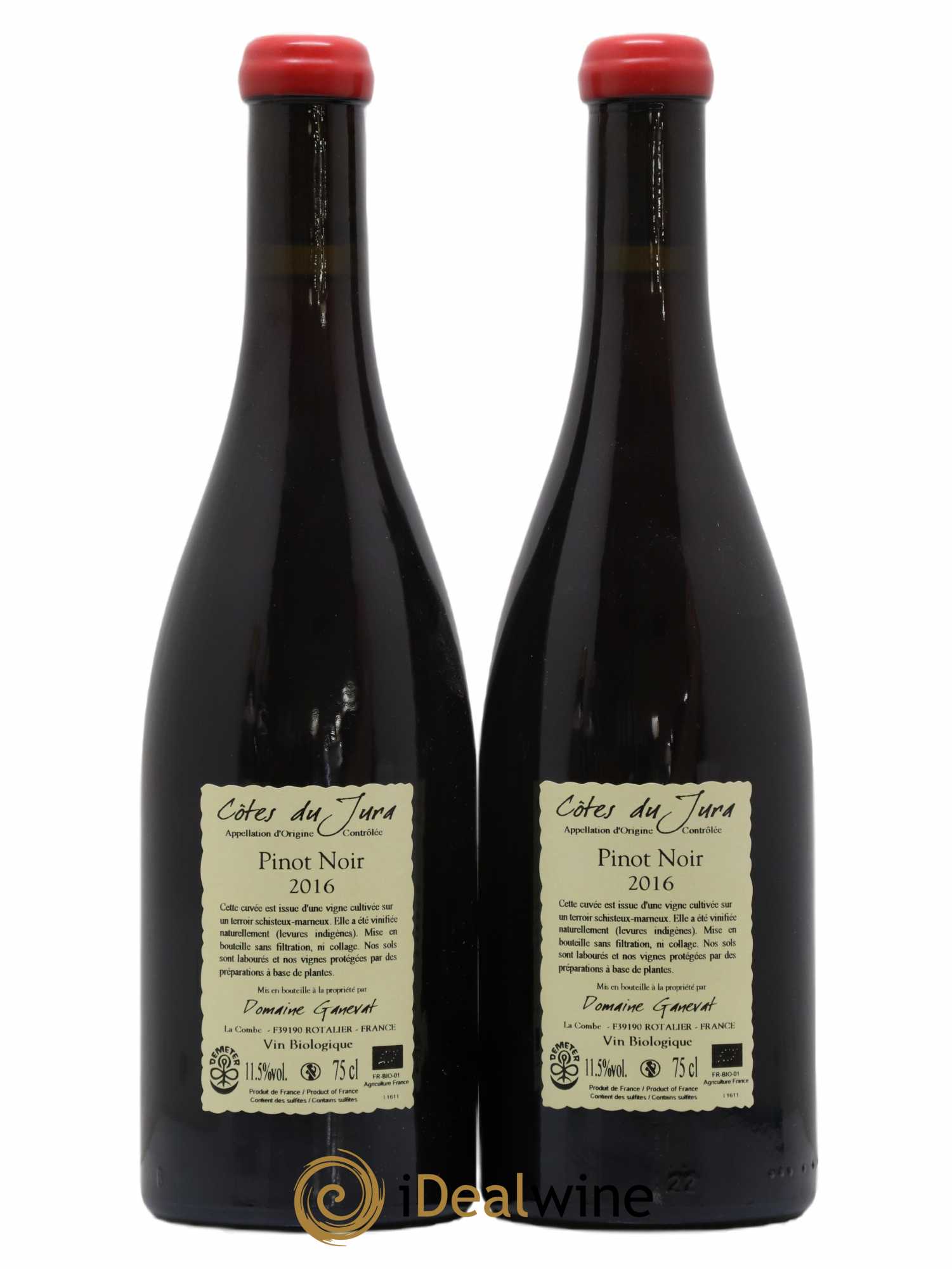Côtes du Jura Pinot Noir En Billat Jean-François Ganevat (Domaine) 2016 - Lot de 2 bouteilles - 1