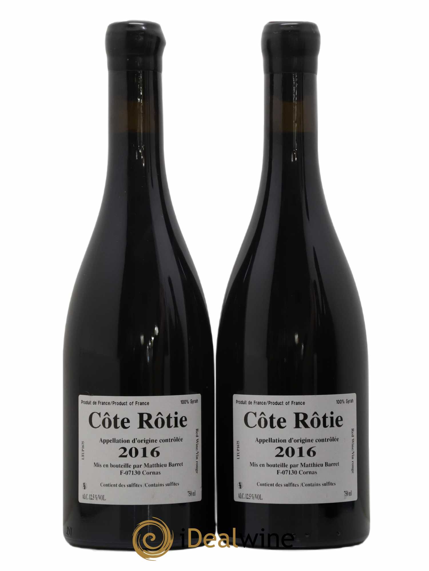 Côte-Rôtie Tupin's Coulet (Domaine du) - Matthieu Barret 2016 - Lot de 2 bouteilles - 1