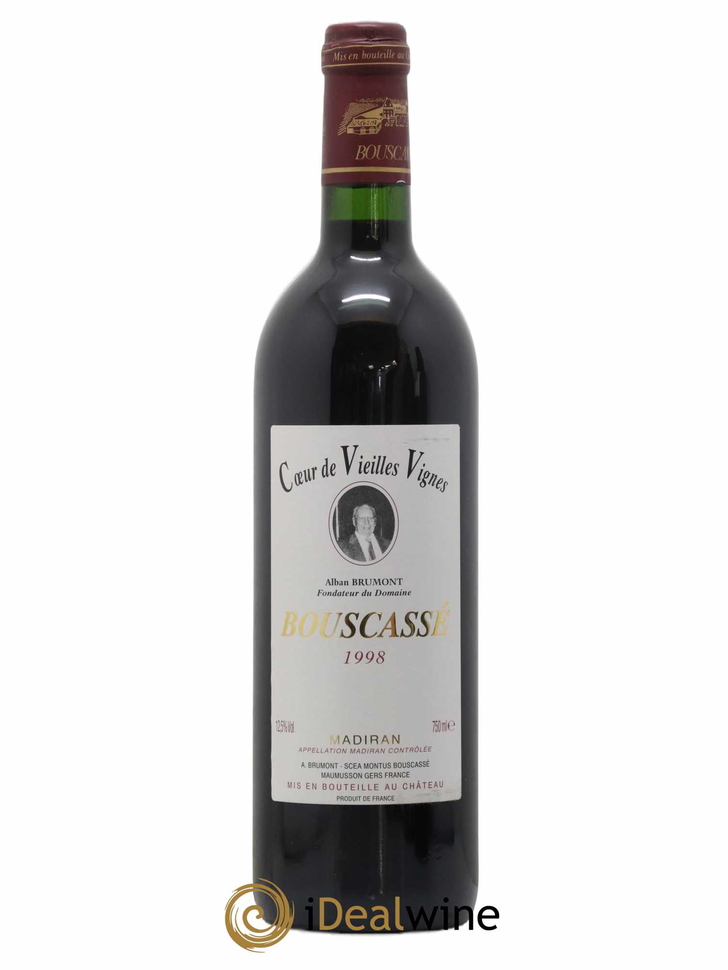 Madiran Château Bouscassé Alain Brumont Coeur de Vieilles Vignes 1998 - Lot de 1 bouteille - 0