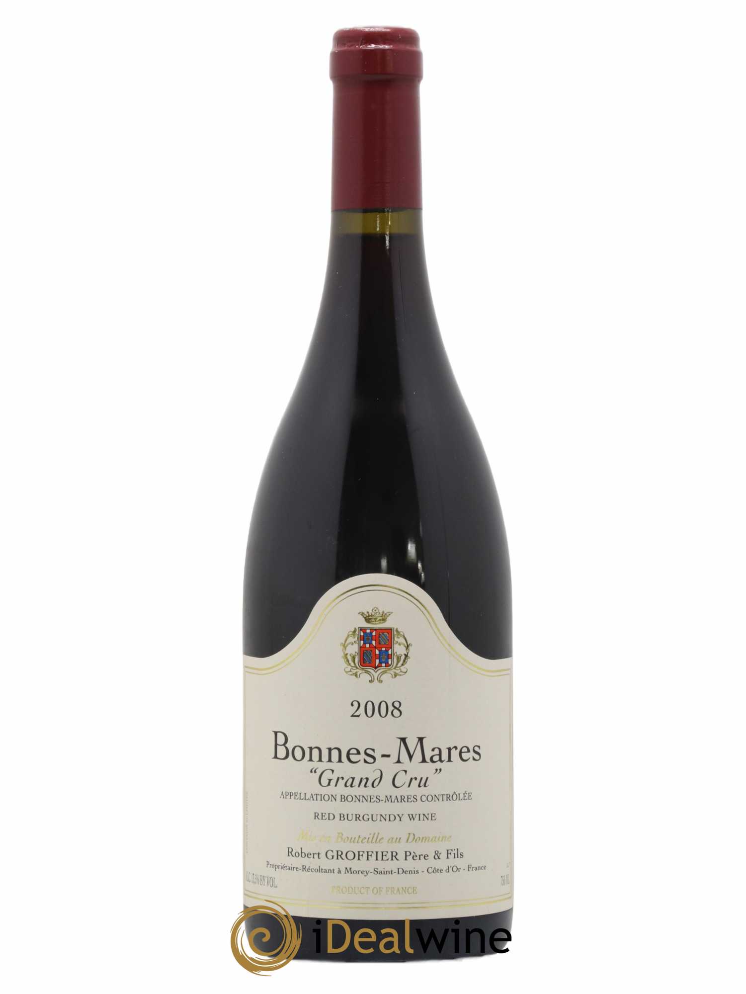 Bonnes-Mares Grand Cru Robert Groffier Père & Fils (Domaine) 2008 - Lot de 1 bouteille - 0