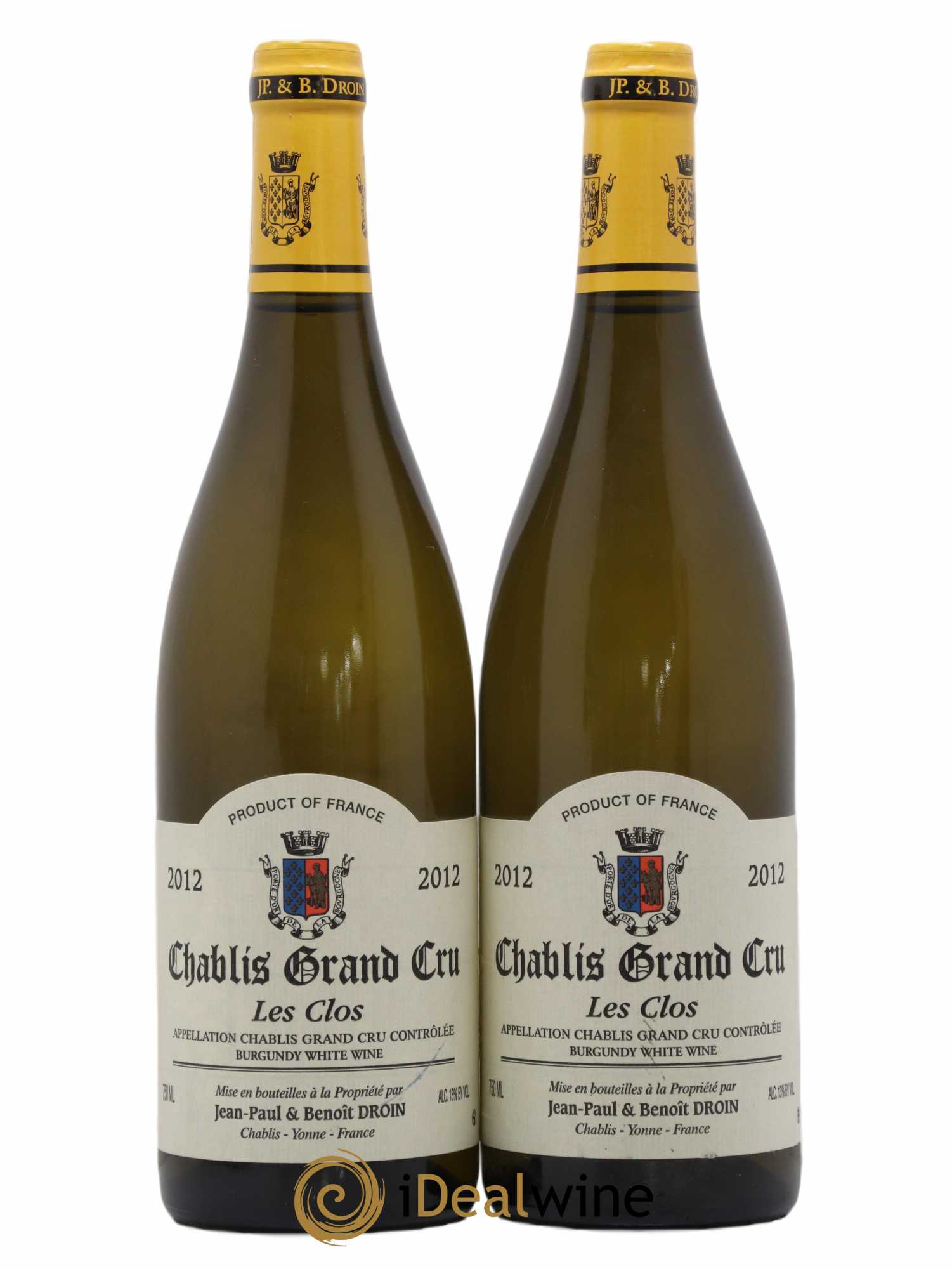 Chablis Grand Cru Les Clos Jean-Paul & Benoît Droin (Domaine) 2012 - Lot de 2 bouteilles - 0