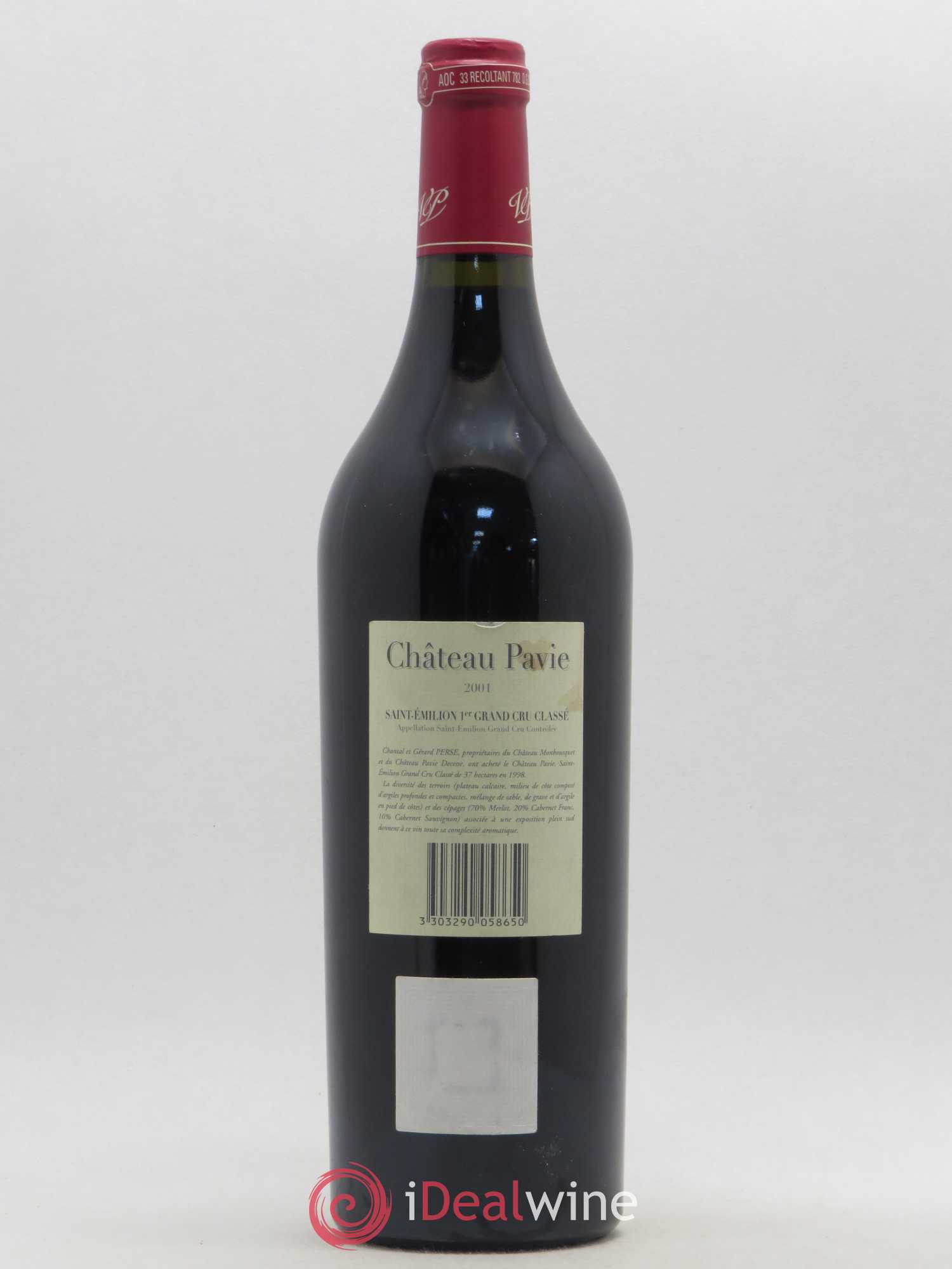 Château Pavie 1er Grand Cru Classé A 2001 - Lot de 1 bouteille - 1