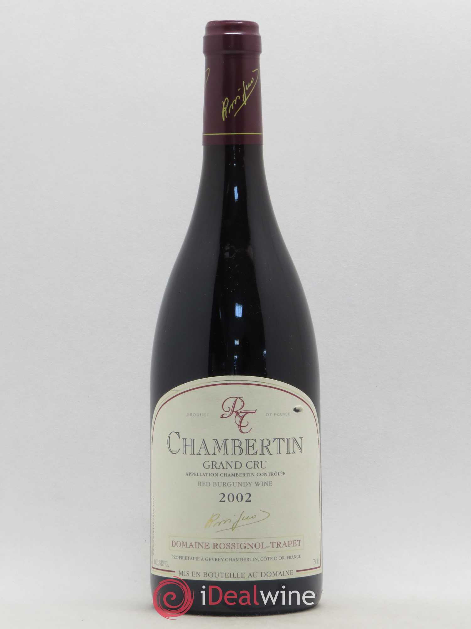 Chambertin Grand Cru Rossignol-Trapet (Domaine) 2002 - Lot de 1 bouteille - 0