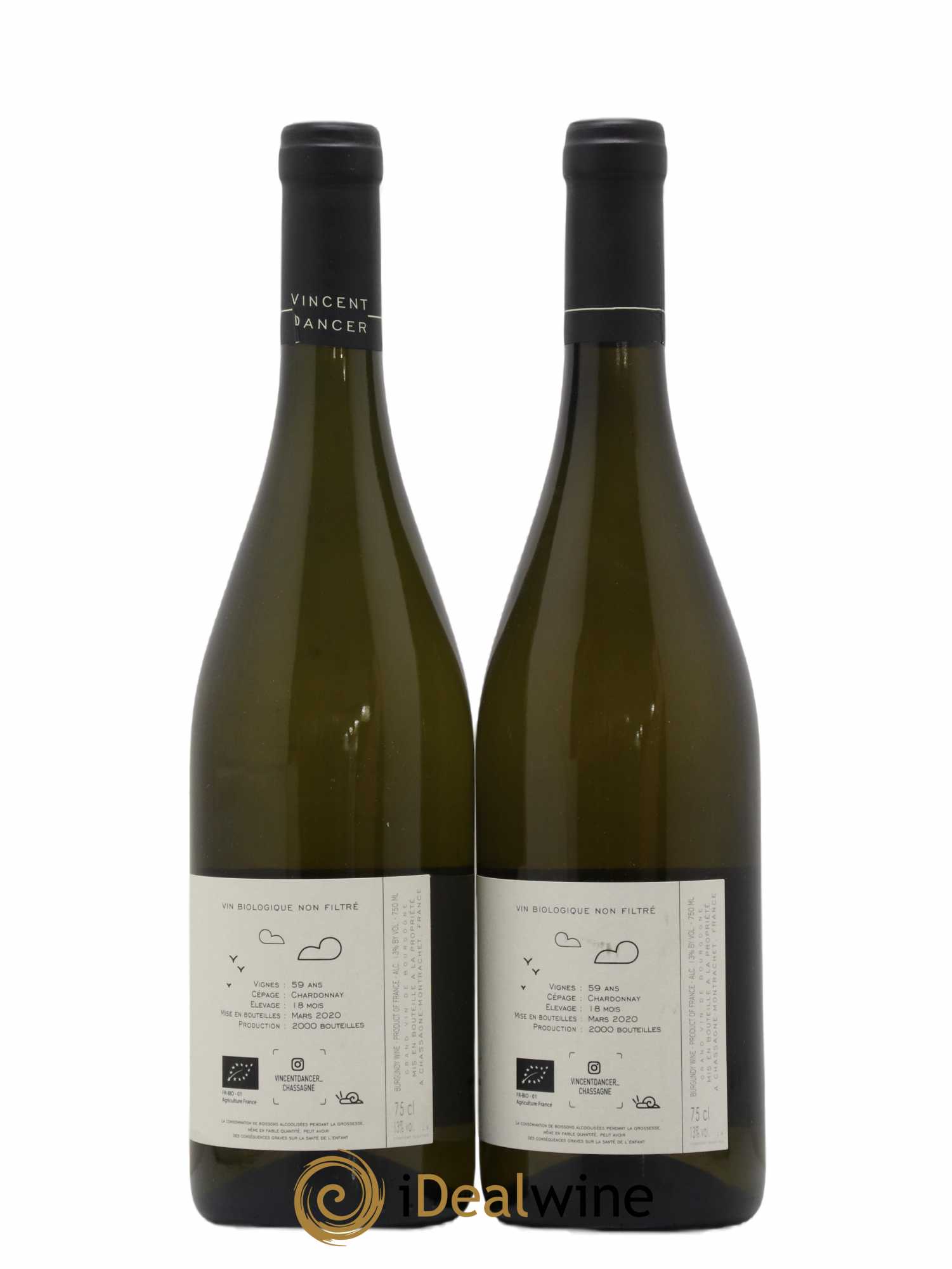 Meursault Les Grands Charrons Vincent Dancer 2018 - Lot de 2 bouteilles - 1