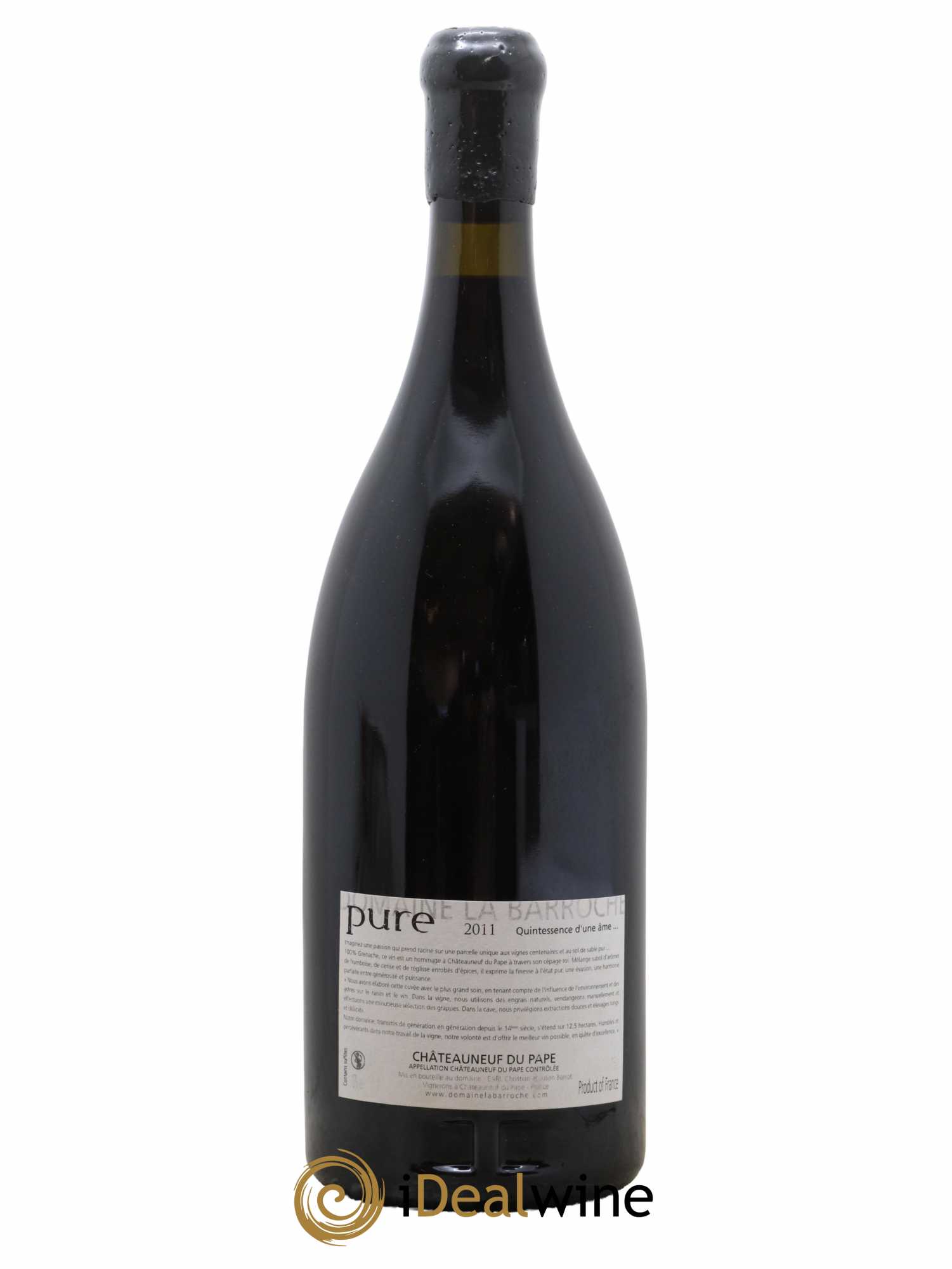 Châteauneuf-du-Pape Cuvée Pure Domaine La Barroche 2011 - Lot of 1 magnum - 1