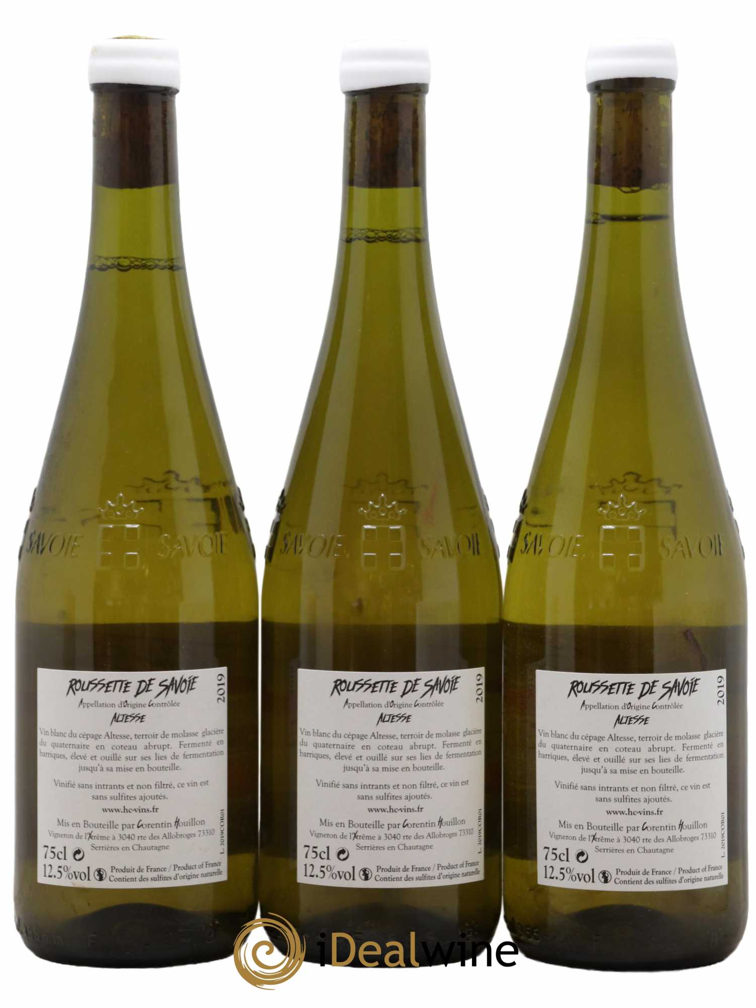 Vin de Savoie Vin Vivant Veronnet Altesse Corentin Houillon 2019 - Lot de 3 bouteilles - 1