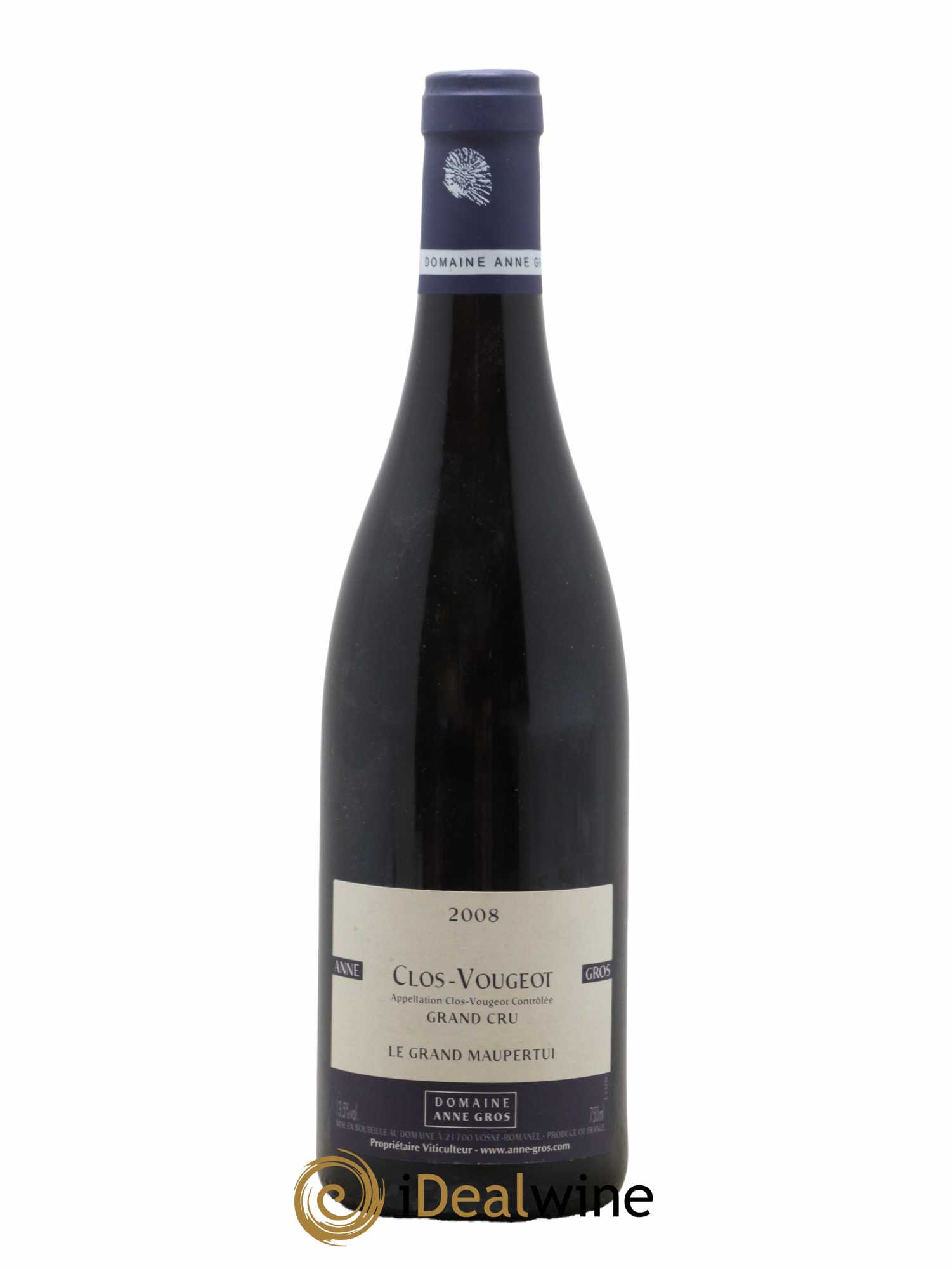 Clos de Vougeot Grand Cru Le Grand Maupertui Anne Gros 2008 - Lot de 1 bouteille - 0