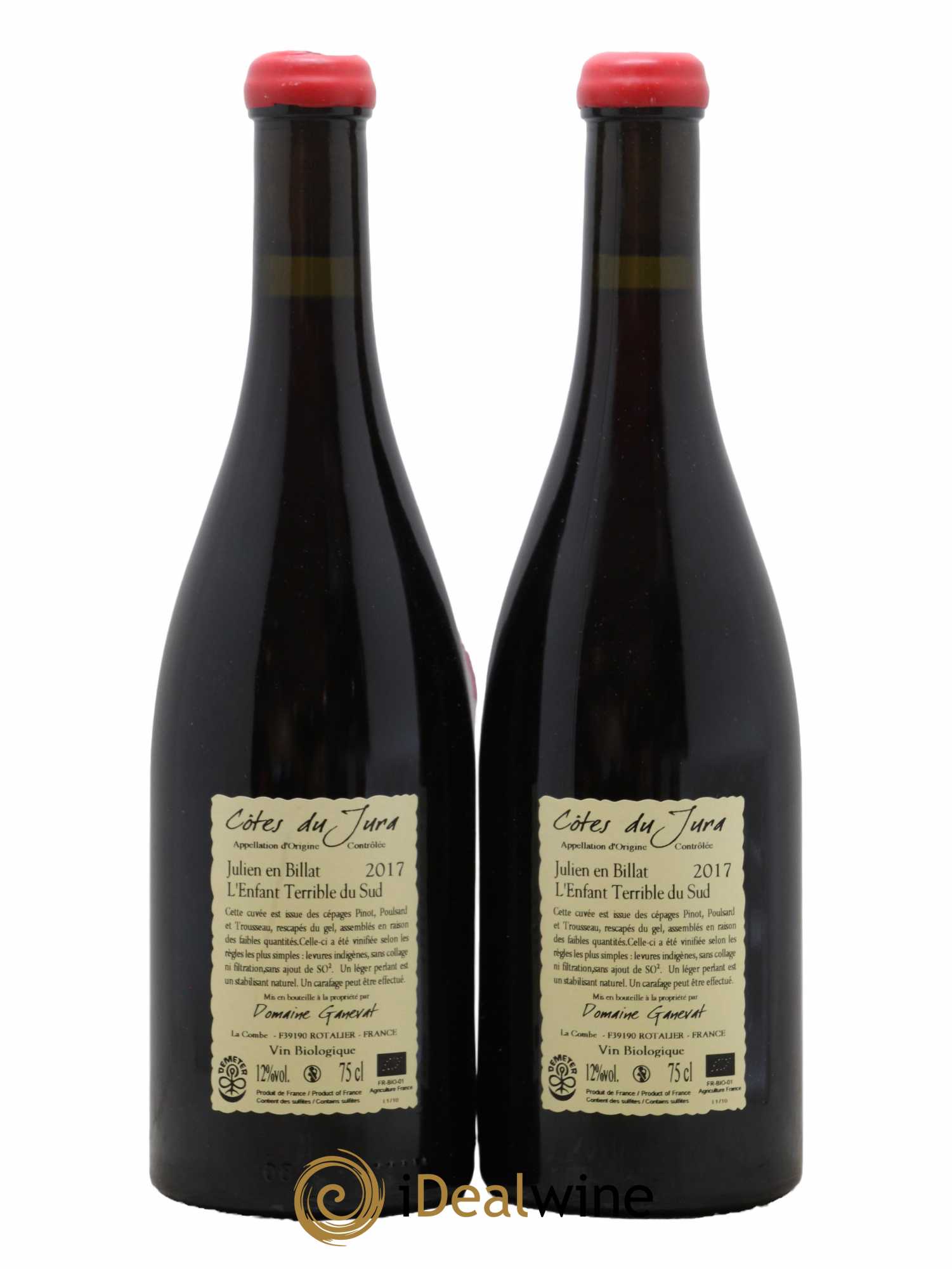 Côtes du Jura Julien en Billat l'enfant terrible du Sud Jean-François Ganevat (Domaine) 2017 - Lotto di 2 bottiglie - 1