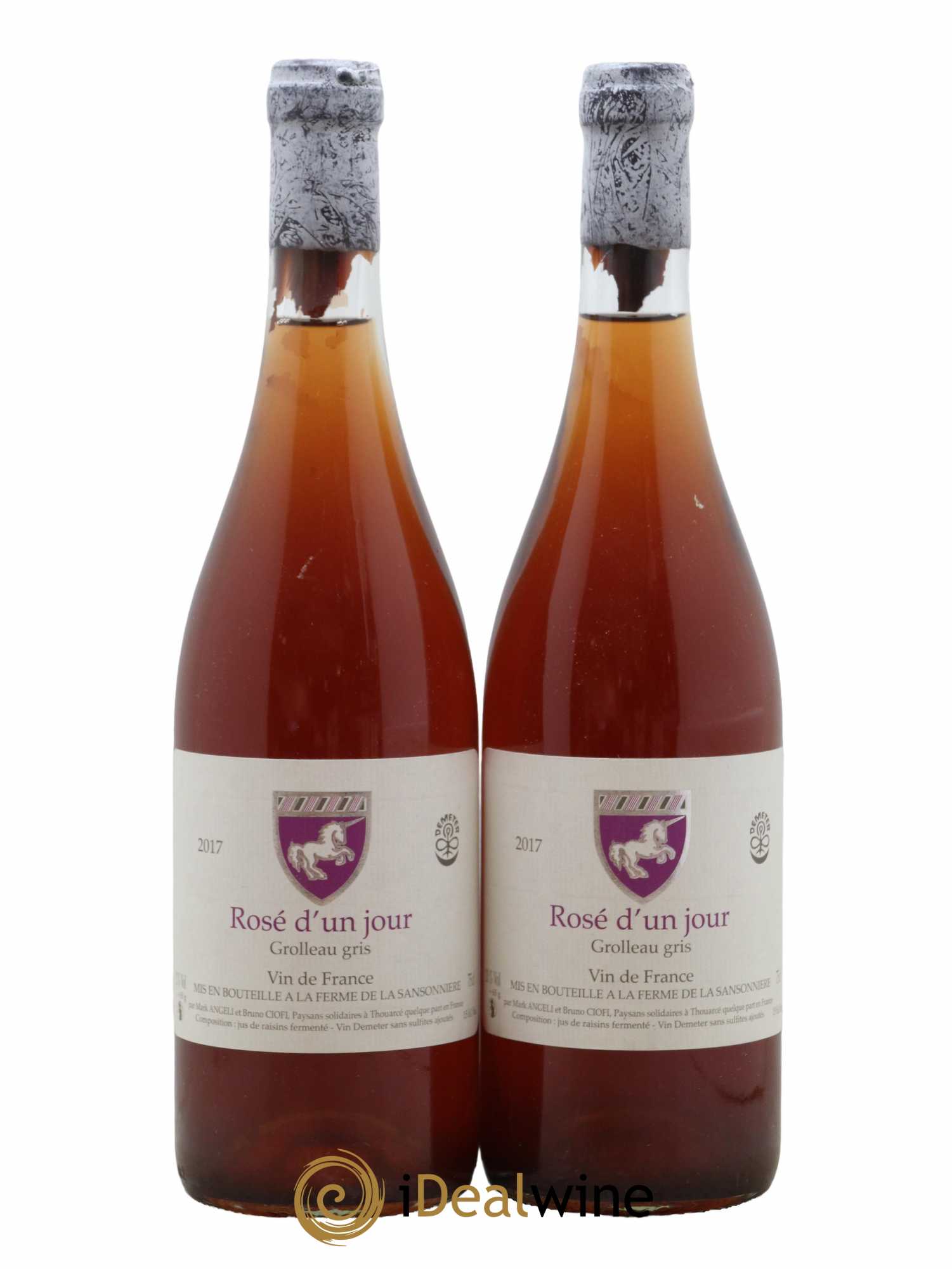 Vin de France Rosé d'un jour Mark Angeli (Domaine) - Ferme de la Sansonnière 2017 - Lot de 2 bouteilles - 0