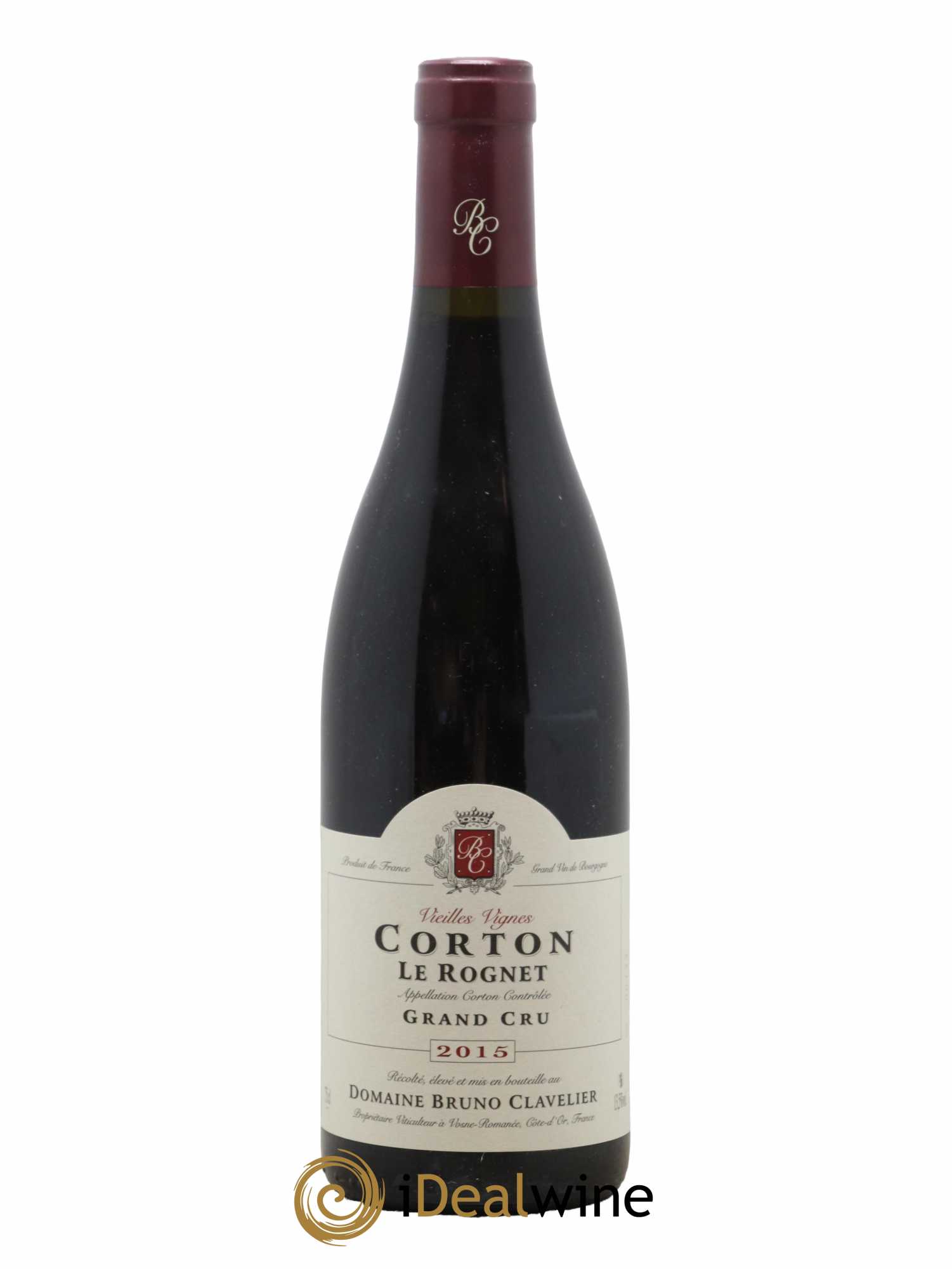 Corton Grand Cru Le Rognet Vieilles Vignes Bruno Clavelier 2015 - Lot of 1 bottle - 0
