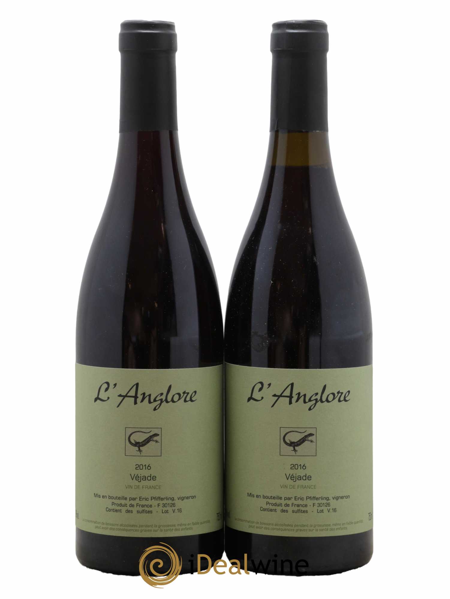 Vin de France Véjade L'Anglore 2016 - Lot de 2 bouteilles - 0