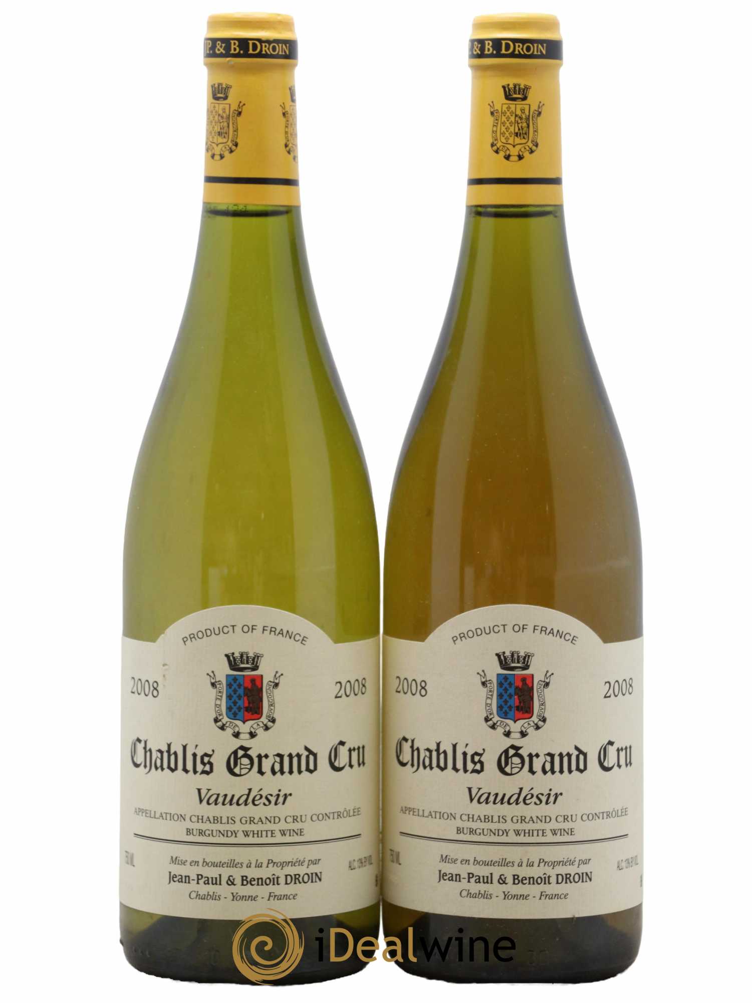 Chablis Grand Cru Vaudésir Jean-Paul & Benoît Droin (Domaine) 2008 - Lot de 2 bouteilles - 0