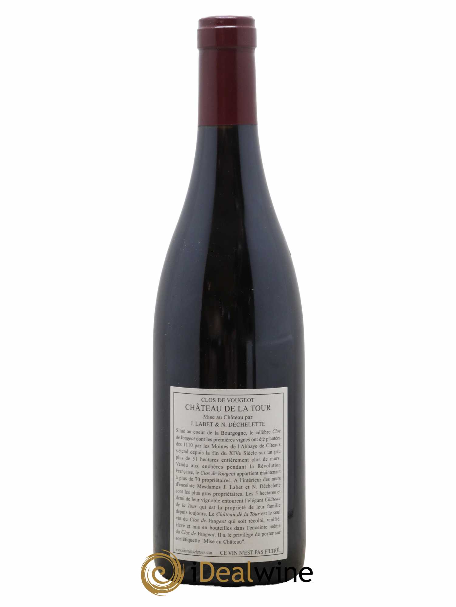 Clos de Vougeot Grand Cru Vieilles Vignes Château de La Tour 2005 - Lot de 1 bouteille - 1