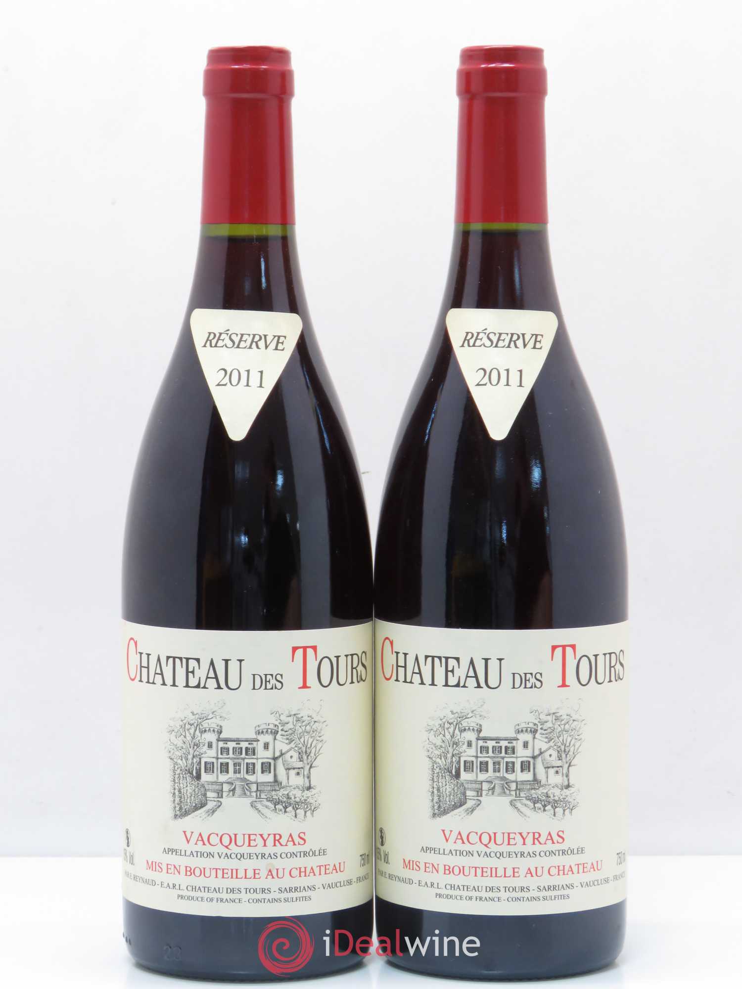 Vacqueyras Château des Tours Emmanuel Reynaud 2011 - Lot de 2 bouteilles - 0