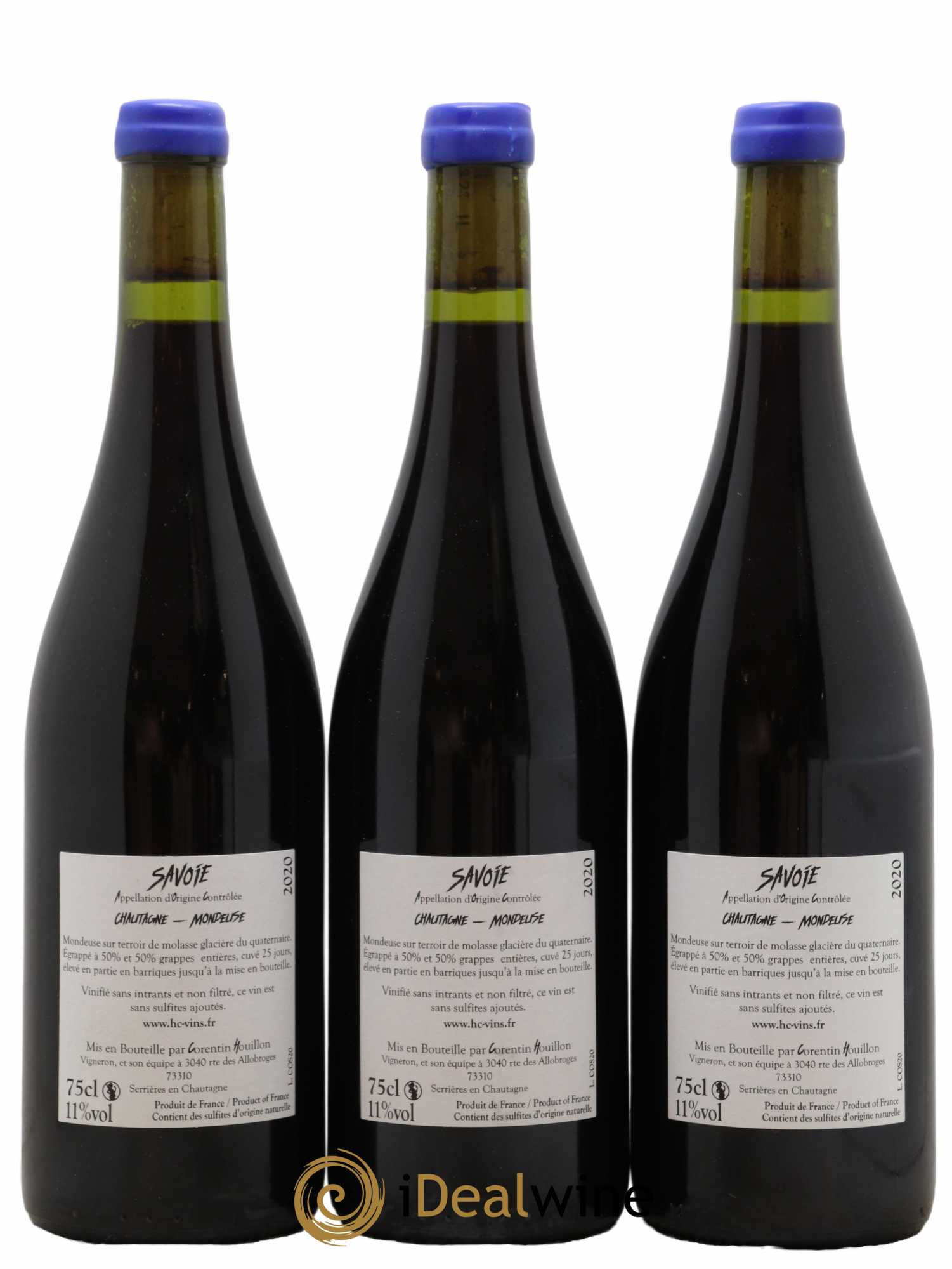 Vin de Savoie Mondeuse de Chautagne Cosmos Corentin Houillon 2020 - Lot of 3 bottles - 1