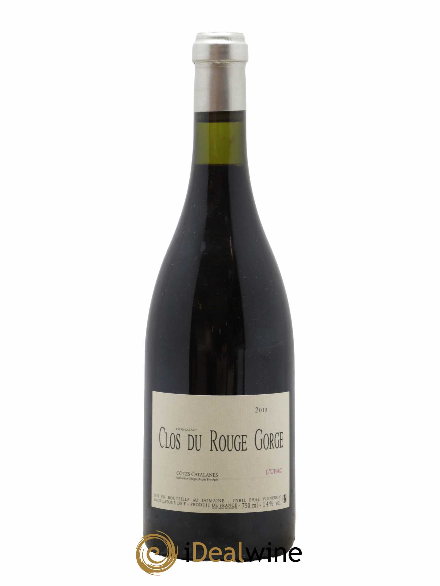 Côtes Catalanes Clos du Rouge Gorge L'Ubac Cyril Fhal 2013 - Lot of 1 bottle - 0