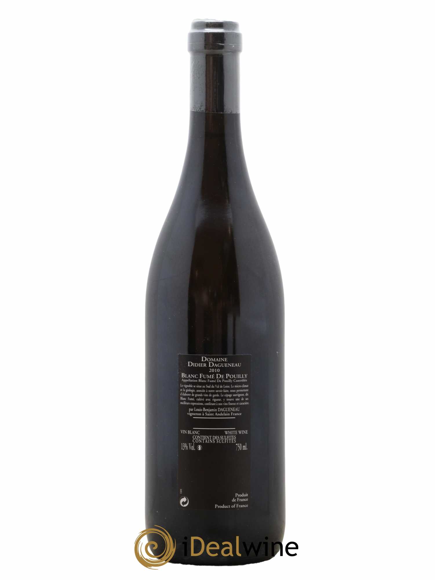 Vin de France (anciennement Pouilly-Fumé) Silex Dagueneau (Domaine Didier - Louis-Benjamin) 2010 - Lot de 1 bouteille - 1