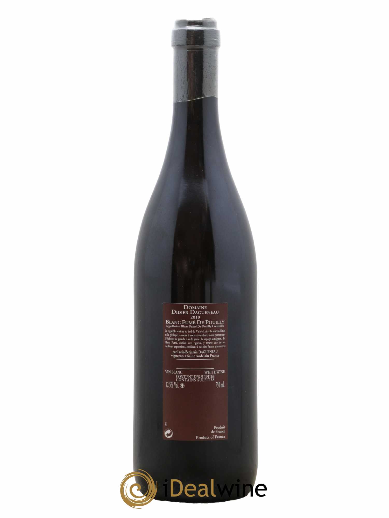 Vin de France (anciennement Pouilly-Fumé) Pur Sang Dagueneau (Domaine Didier - Louis-Benjamin) 2010 - Lot de 1 bouteille - 1