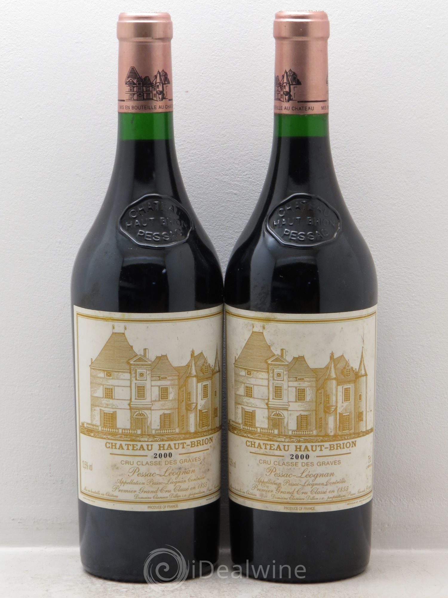 Château Haut Brion 1er Grand Cru Classé 2000 - Lot de 2 bouteilles - 0